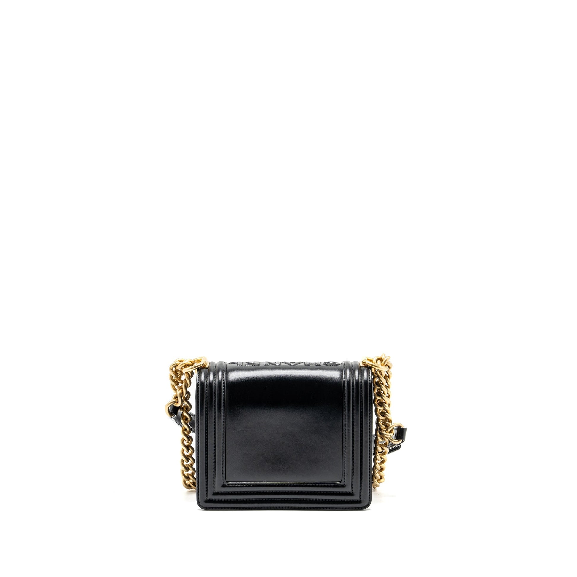 Chanel square boy limited edition calfskin GHW Black Mini Bag
