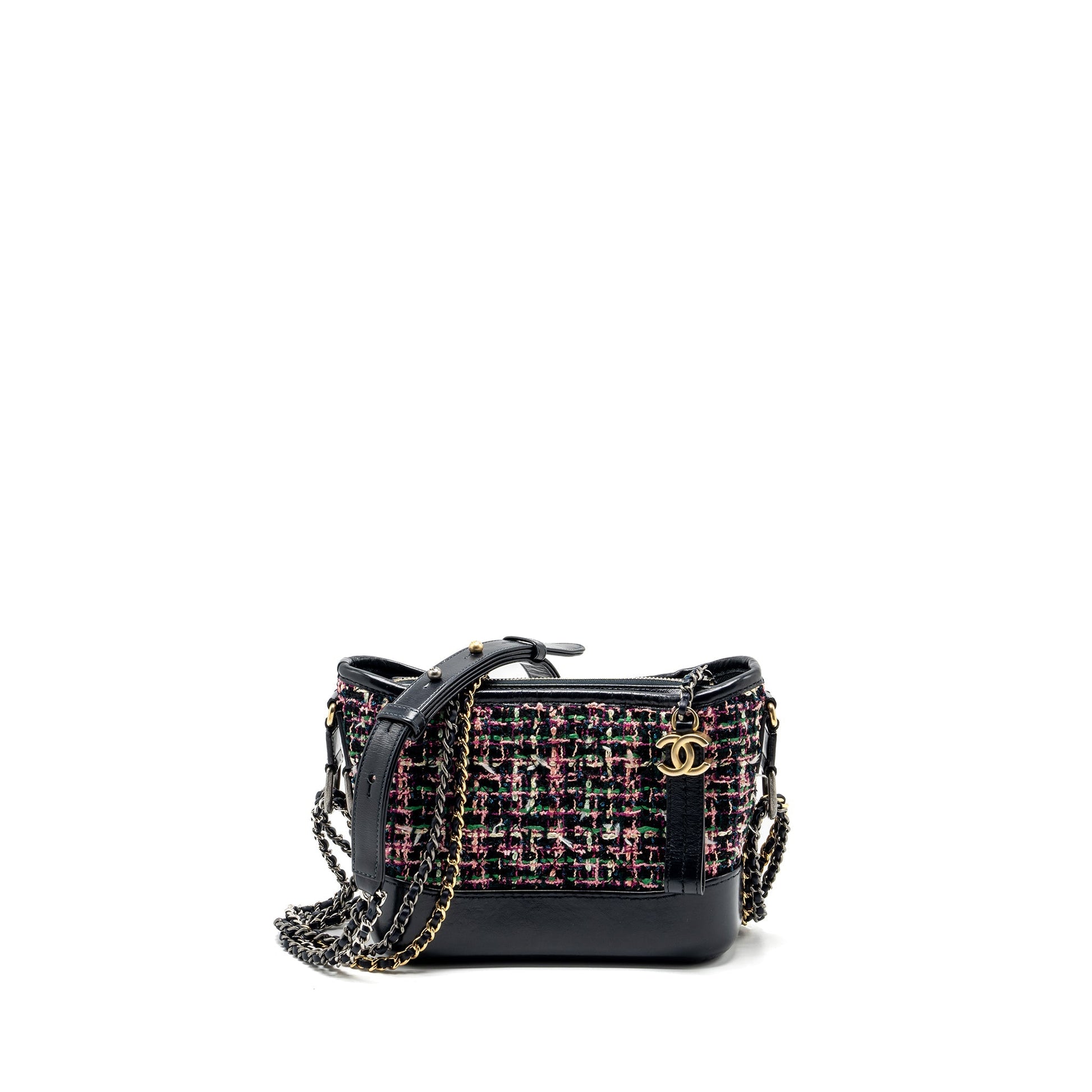 Chanel Gabrielle Hobo Tweed Calfskin hardware Multicolour Small Shoulder Bag Multicolour Hardware