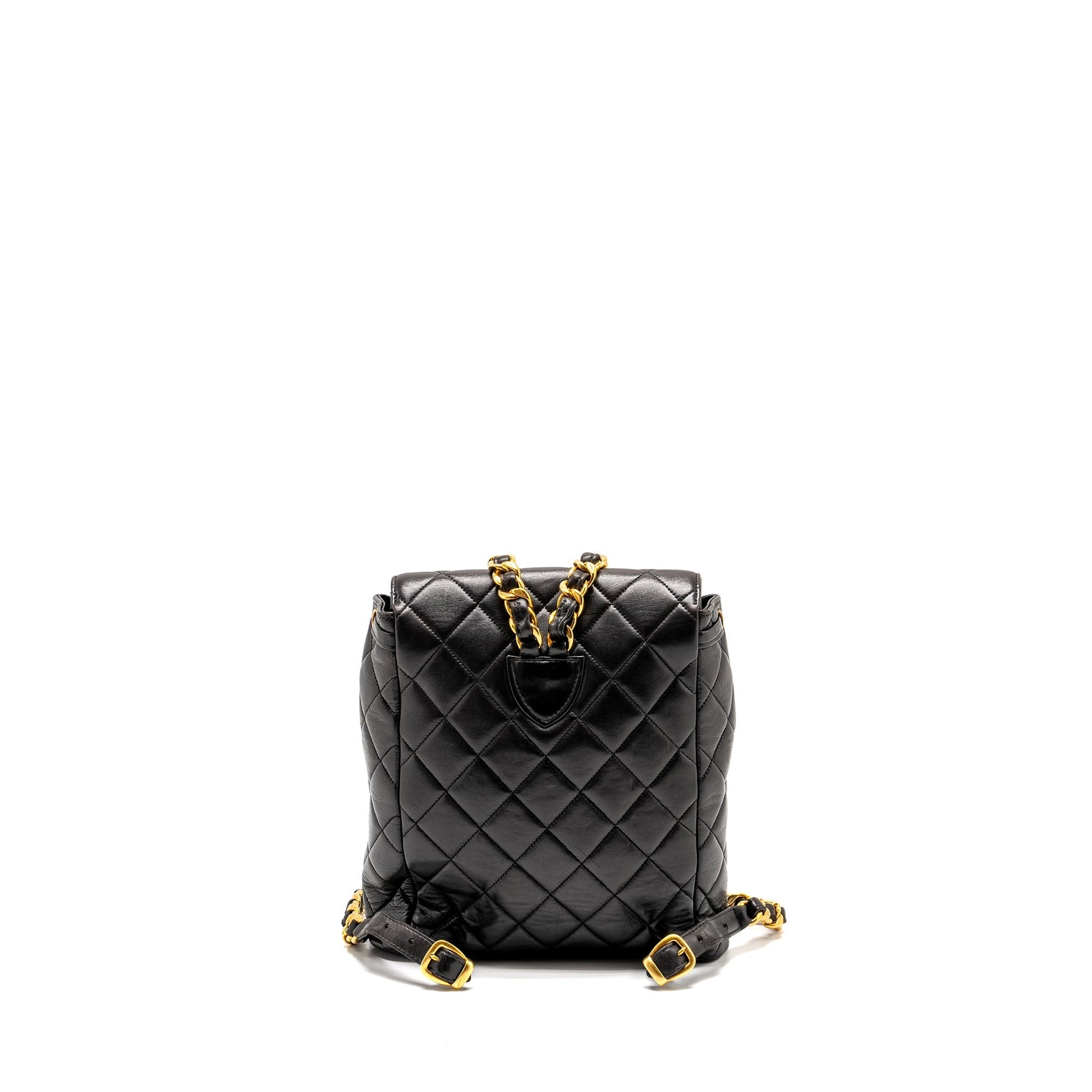 Chanel Duma Backpack Lambskin Black Ghw
