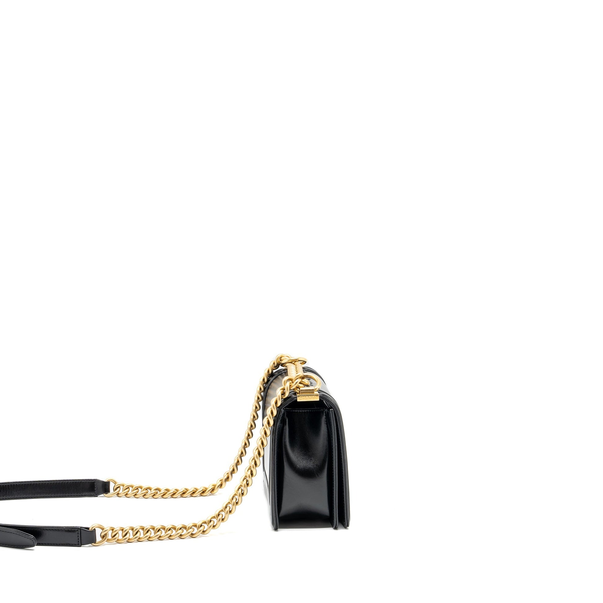 Chanel square boy limited edition calfskin GHW Black Mini Bag
