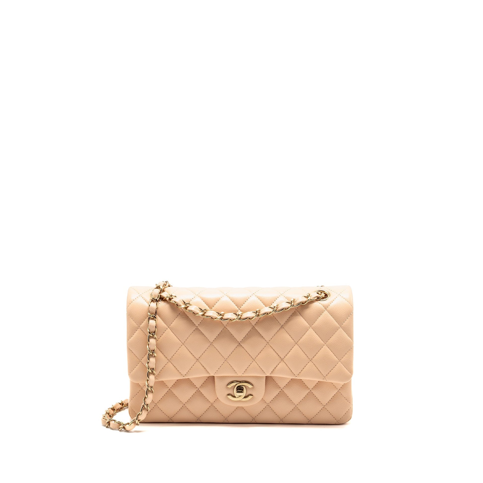 Chanel Classic Double Flap Caviar NN269 LGHW Beige Shoulder Bag