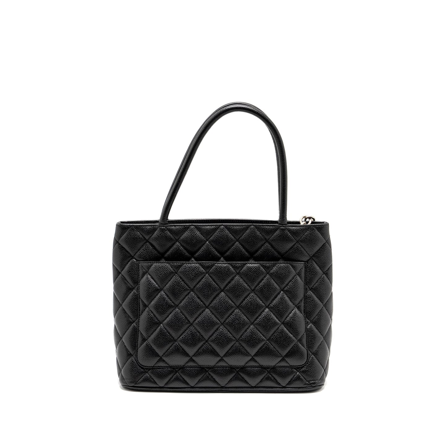 Chanel Medallion Caviar SHW Black Tote Bag