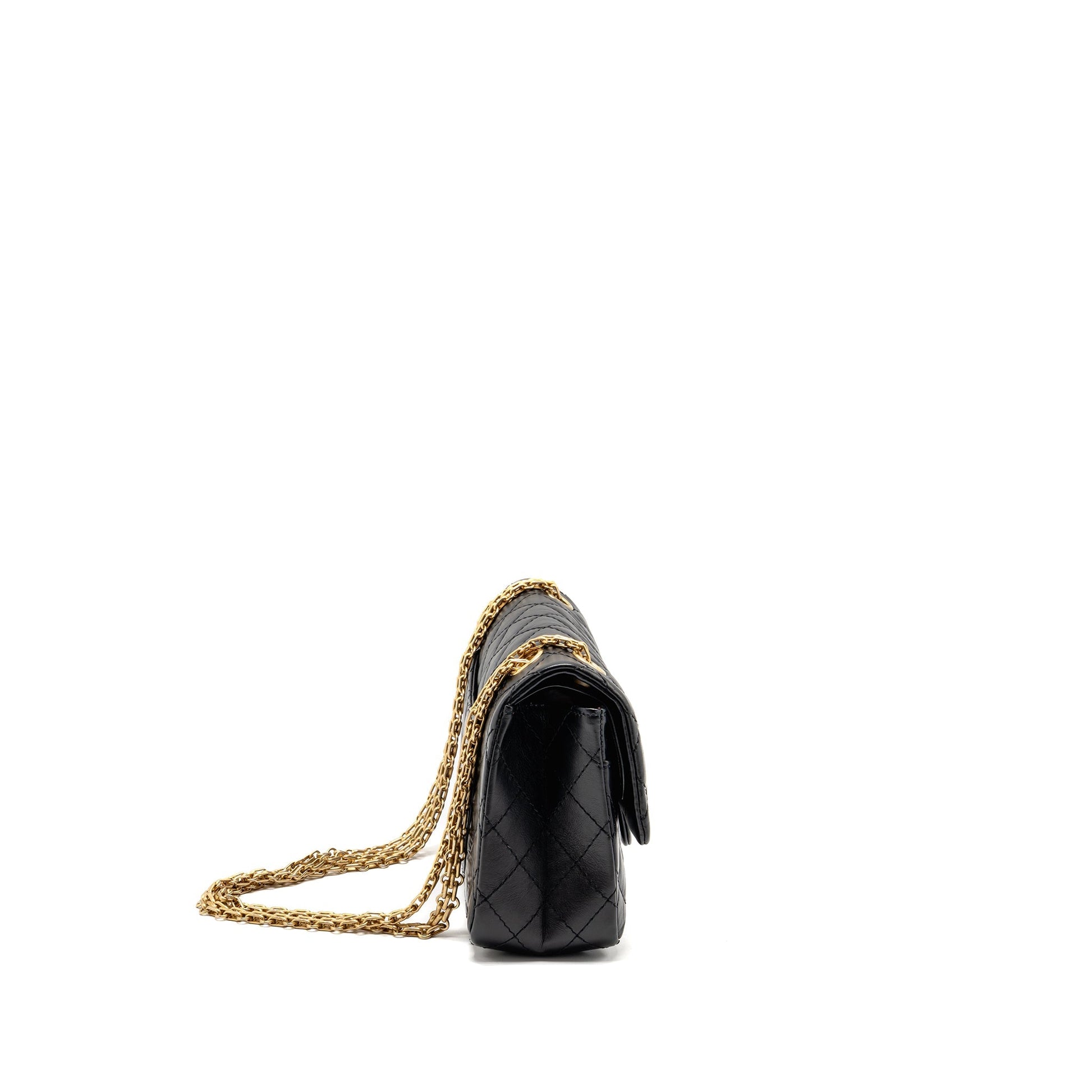 Chanel 2.55 reissue flap Aged calfskin GHW Black Small Shoulder Bag Ghw 1