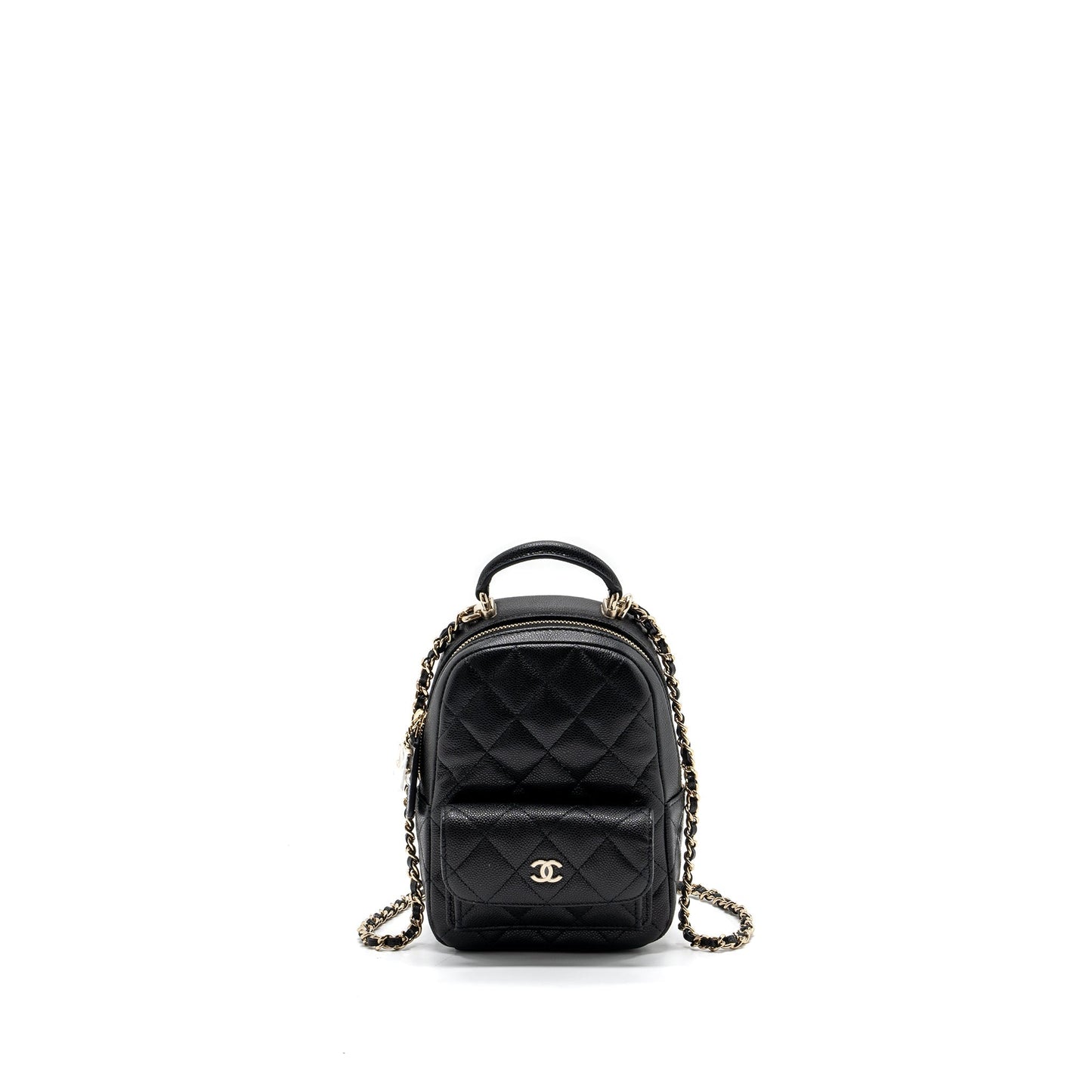 Chanel 24C backpack caviar LGHW microchip Black Crossbody Bag