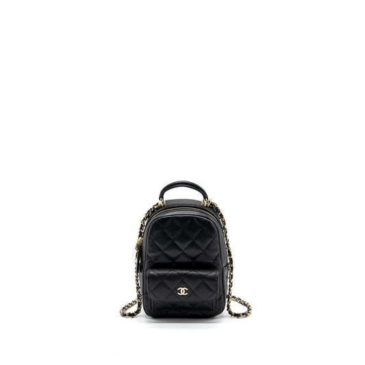 Chanel 24C backpack caviar LGHW microchip Black Crossbody Bag