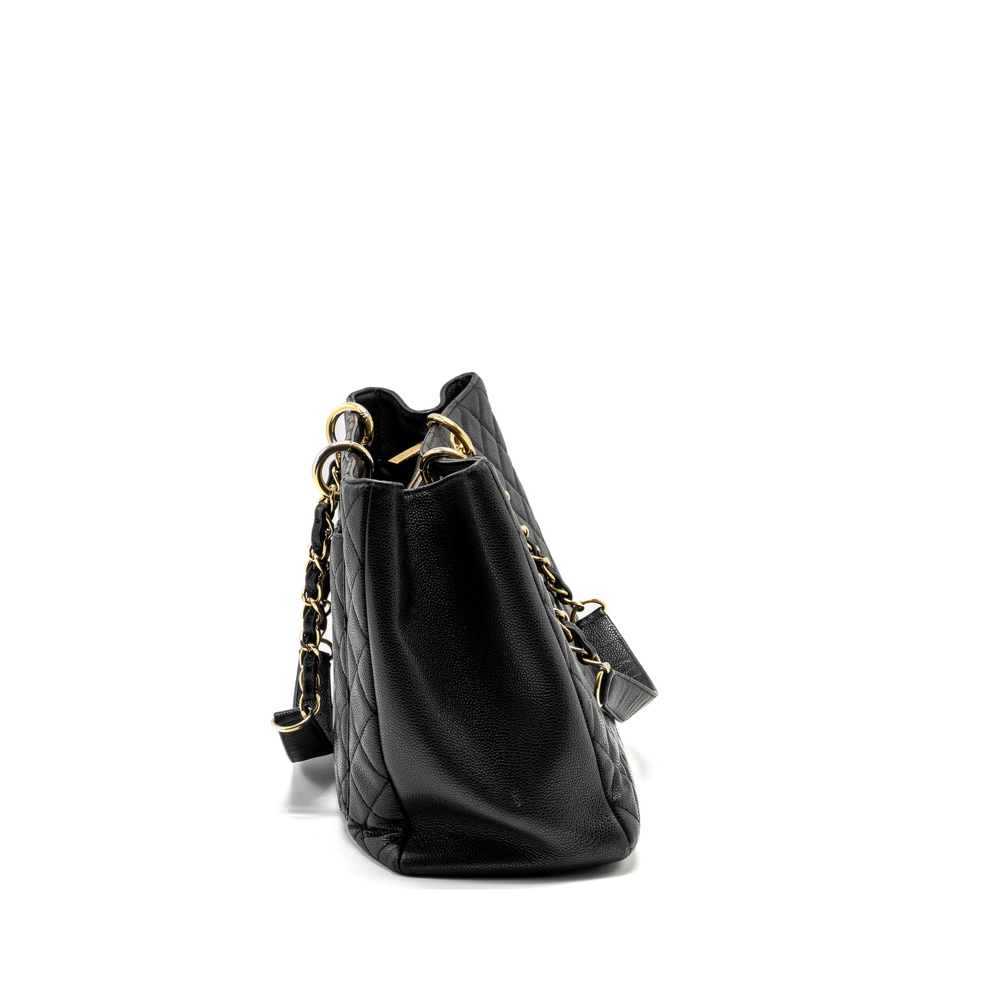 Chanel Grand Shopping XL Caviar GHW Black Tote Bag Black Ghw