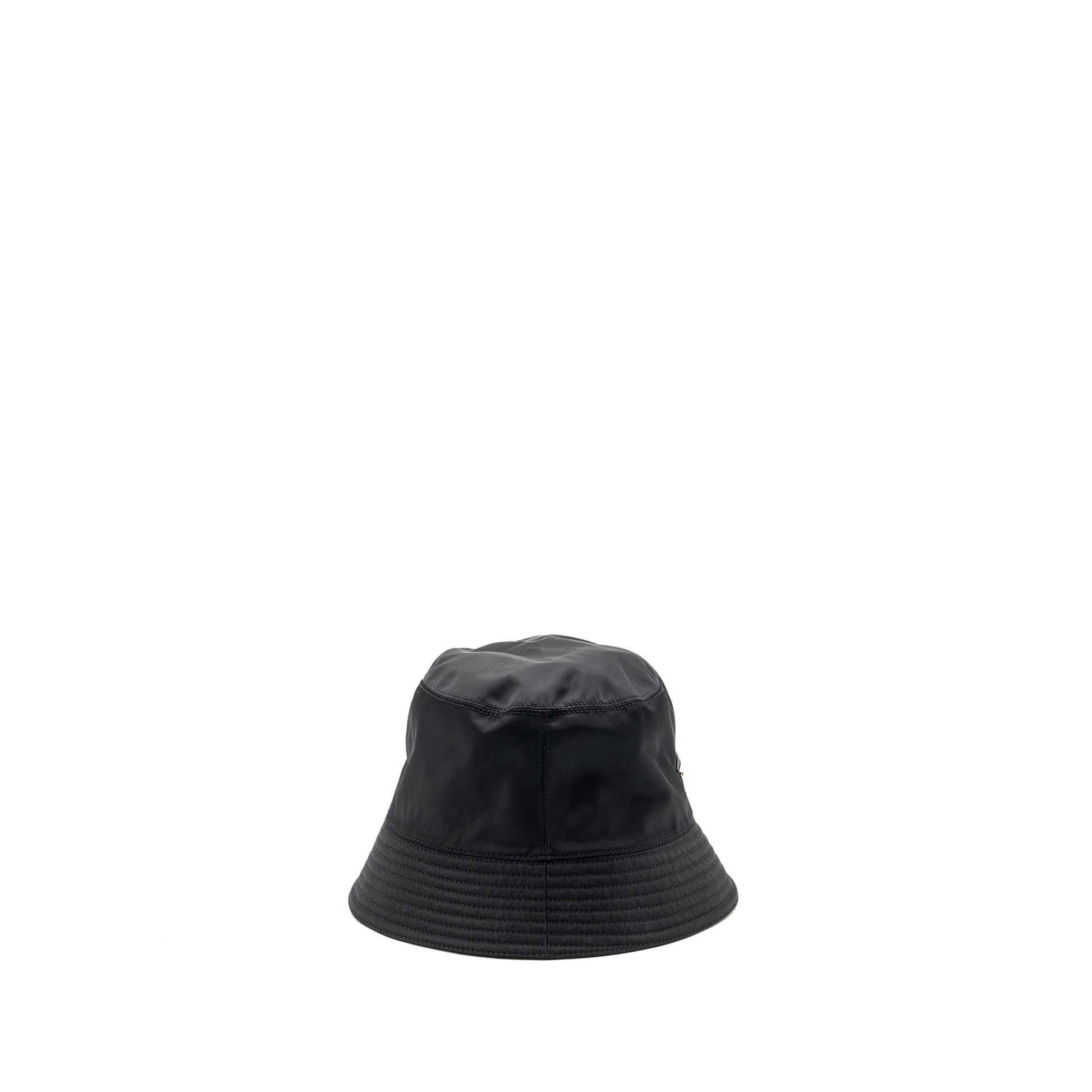 Prada Size L Re Hat Handbag Nylon Black Bucket Bag
