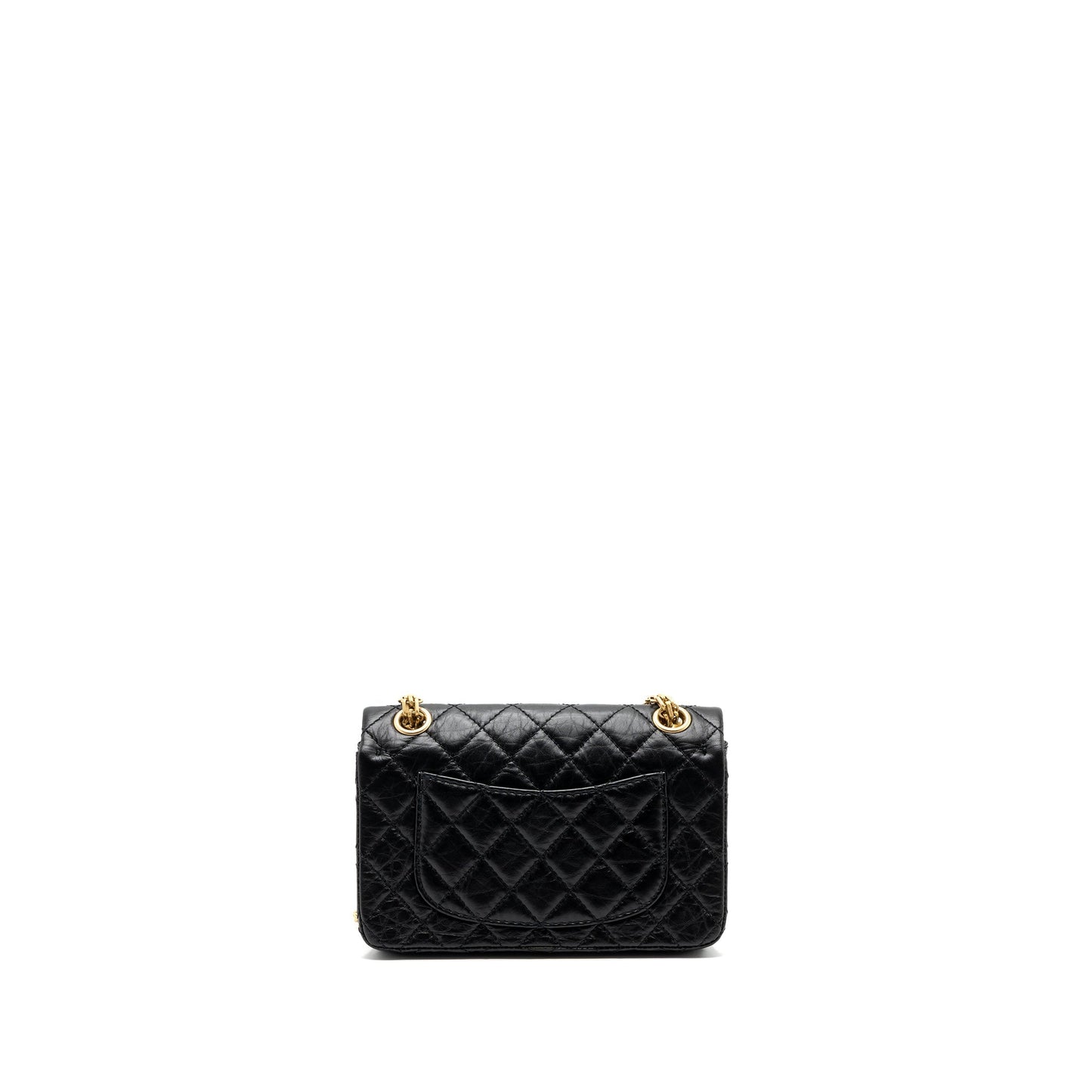 Chanel 2.55 Reissue Flap Aged Calfskin GHW Black Shoulder Bag Black Ghw