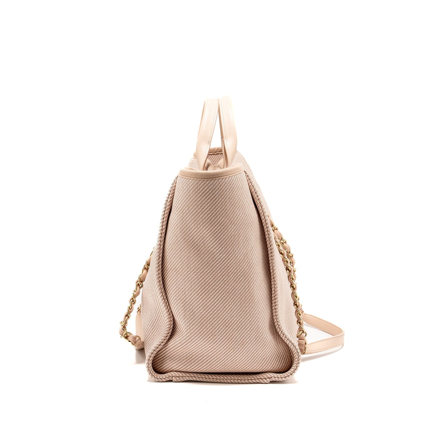 Chanel Deauville Light LGHW Pink Canvas Tote Bag Pink Lghw