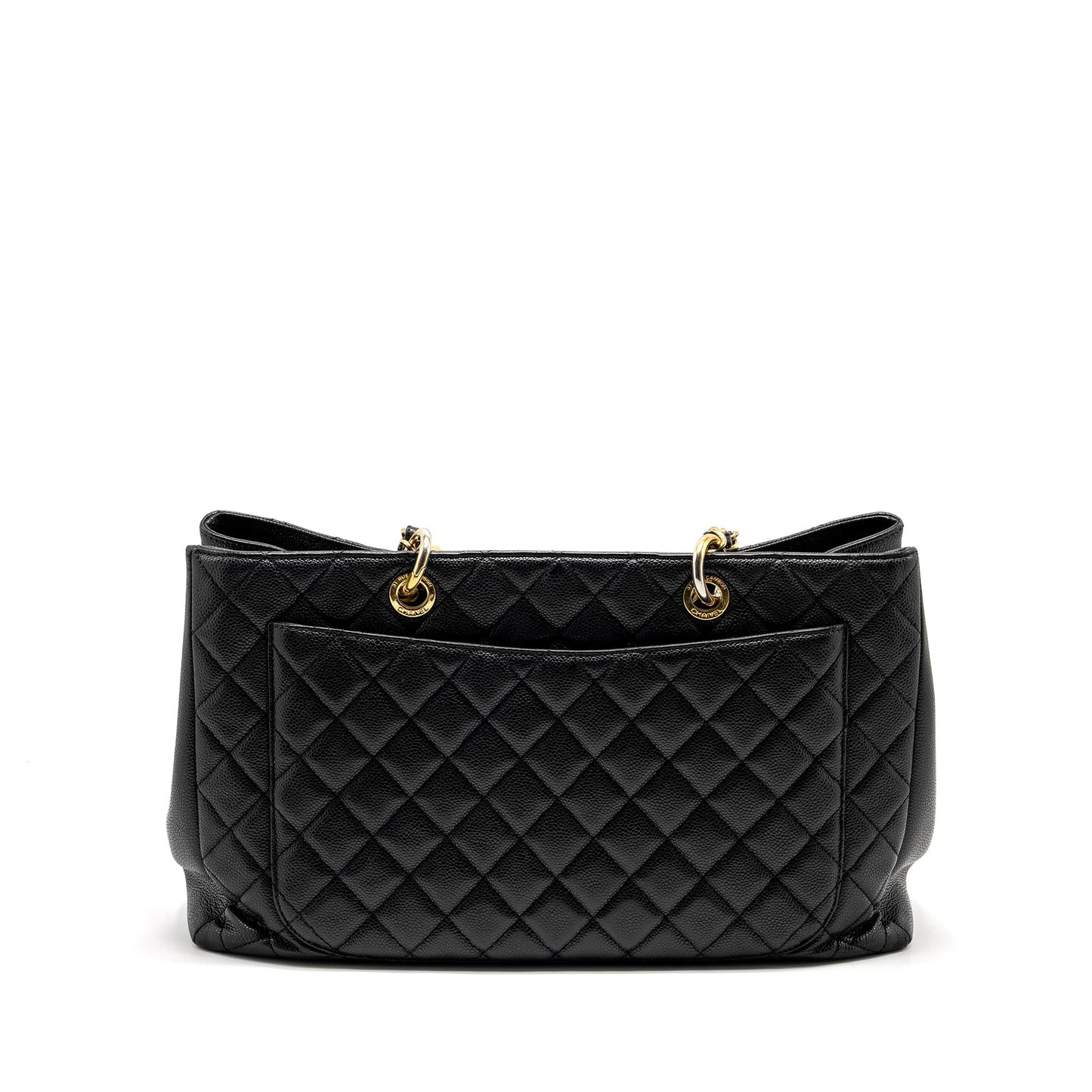 Chanel Grand Shopping XL Caviar GHW Black Tote Bag Black Ghw