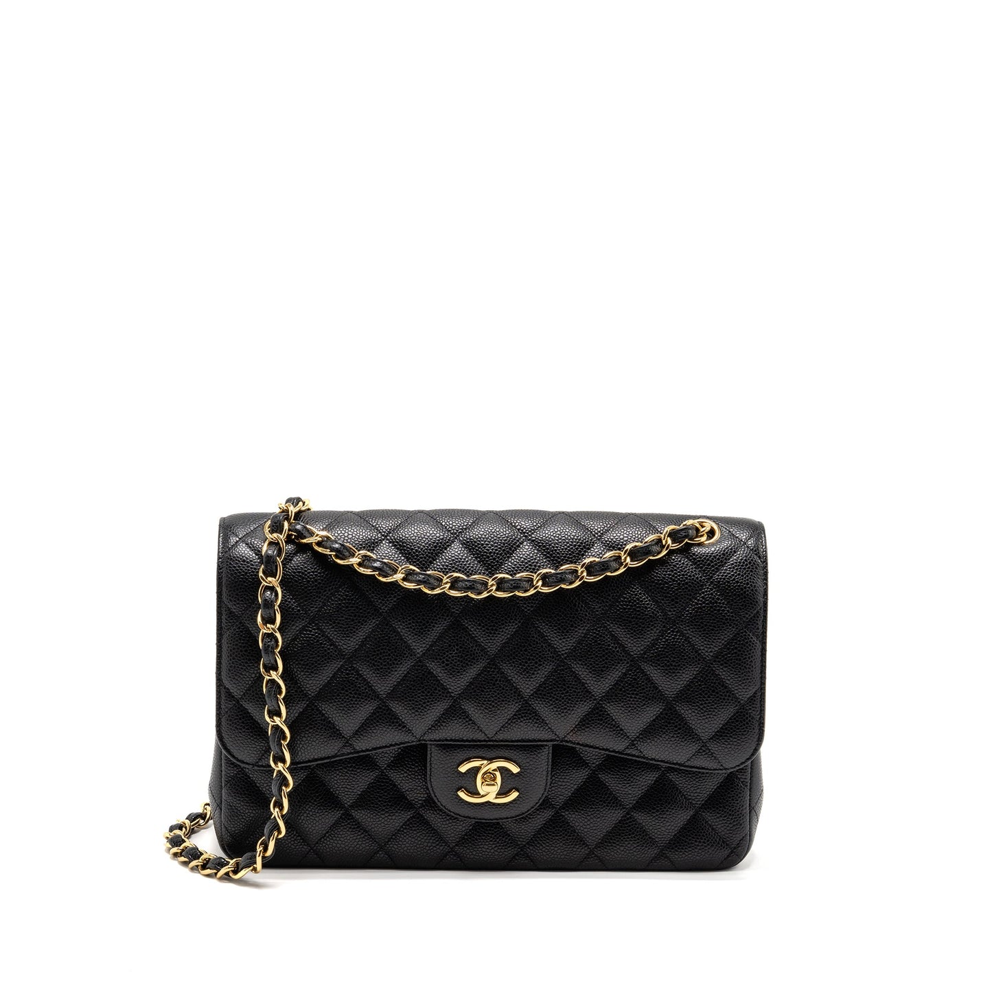 Chanel Jumbo Classic Double Flap Caviar GHW Black Shoulder Bag Ghw 9