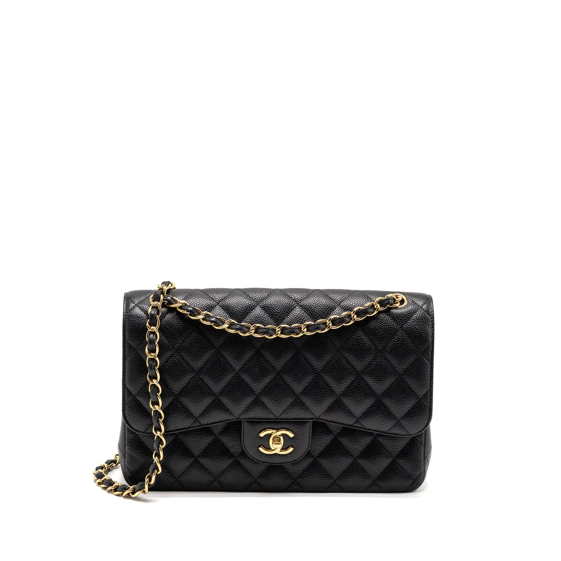 Chanel Jumbo Classic Double Flap Caviar GHW Black Shoulder Bag Ghw 9