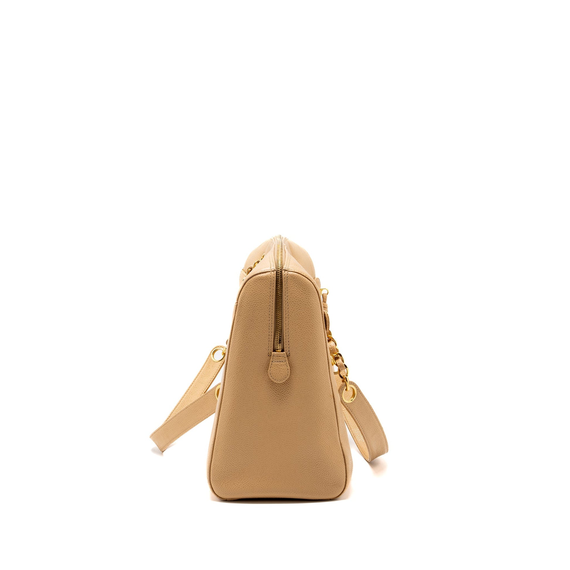 Chanel Caviar GHW Beige Tote Bag