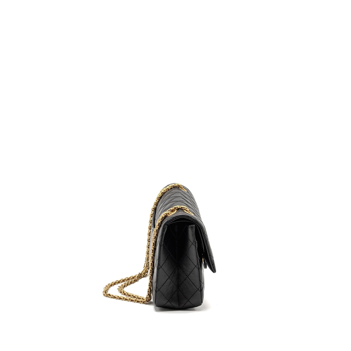 Chanel 2.55 Reissue Flap Aged Calfskin GHW Black Shoulder Bag 9