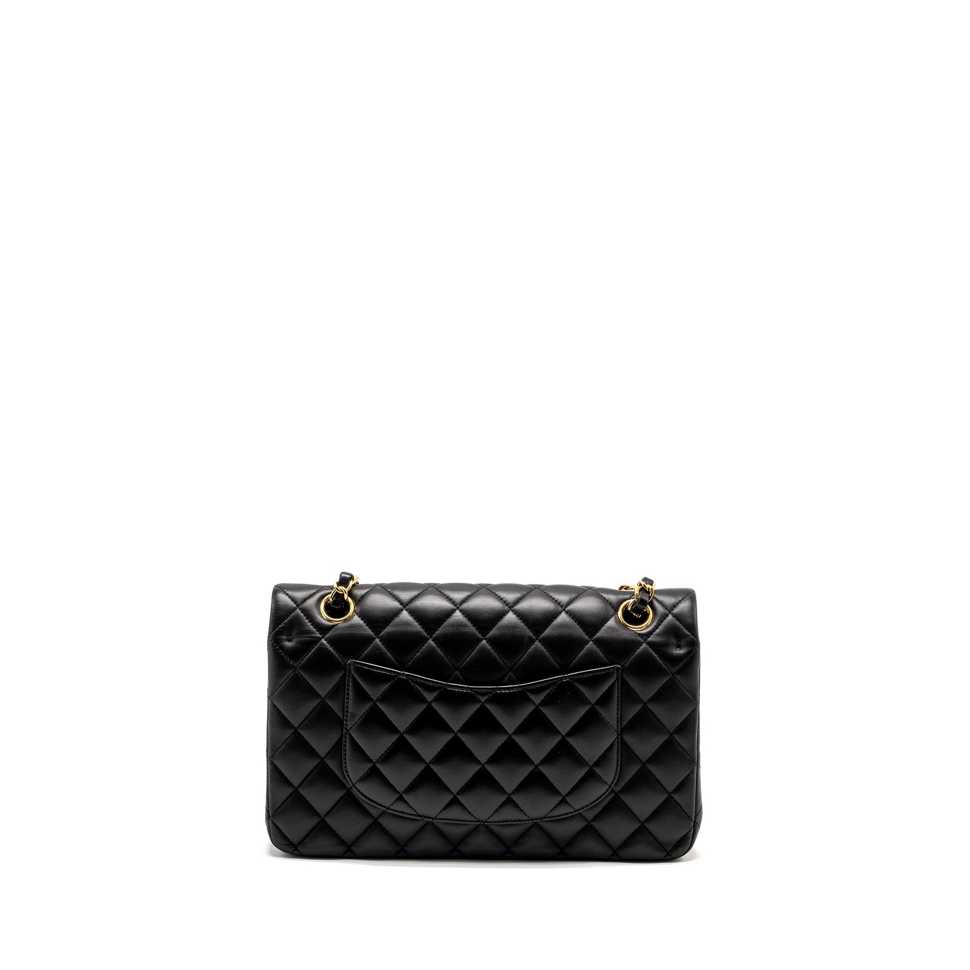 Chanel Classic Double Flap Lambskin GHW Black Shoulder Bag Ghw 9