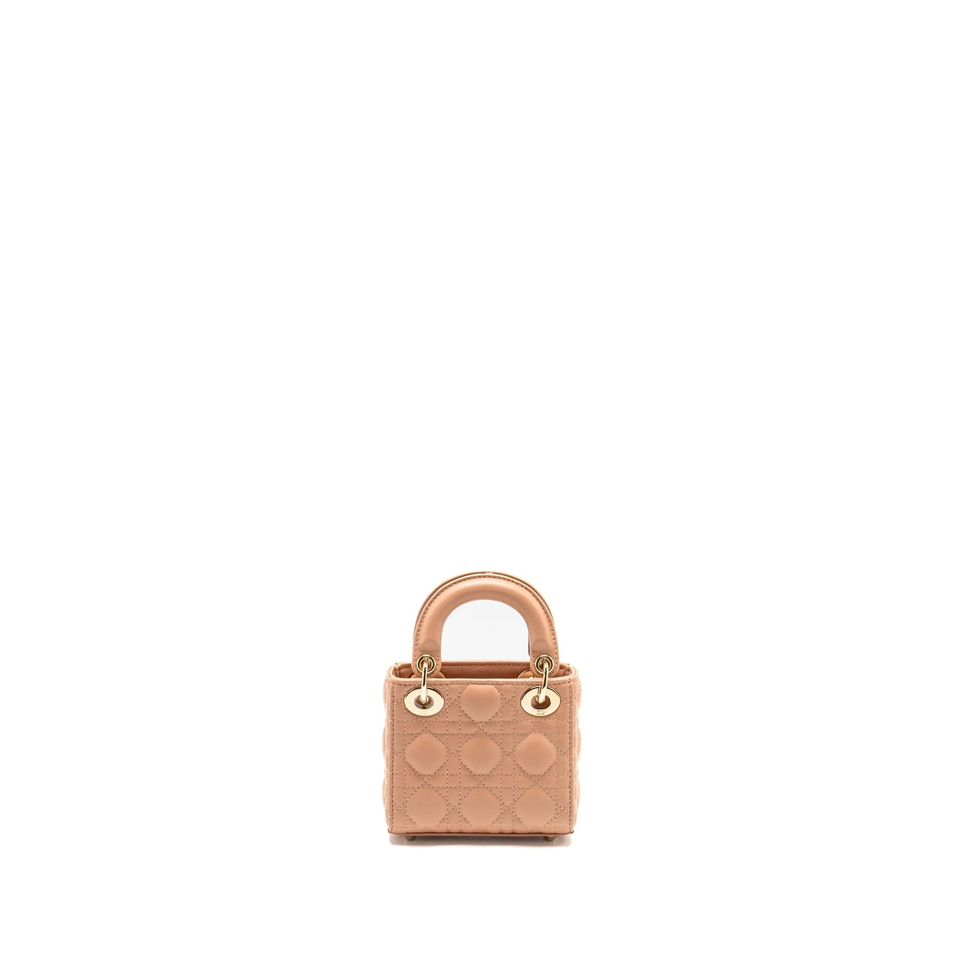 Dior Lady Micro Purse Cannage Lambskin Rose Des Travel Bag
