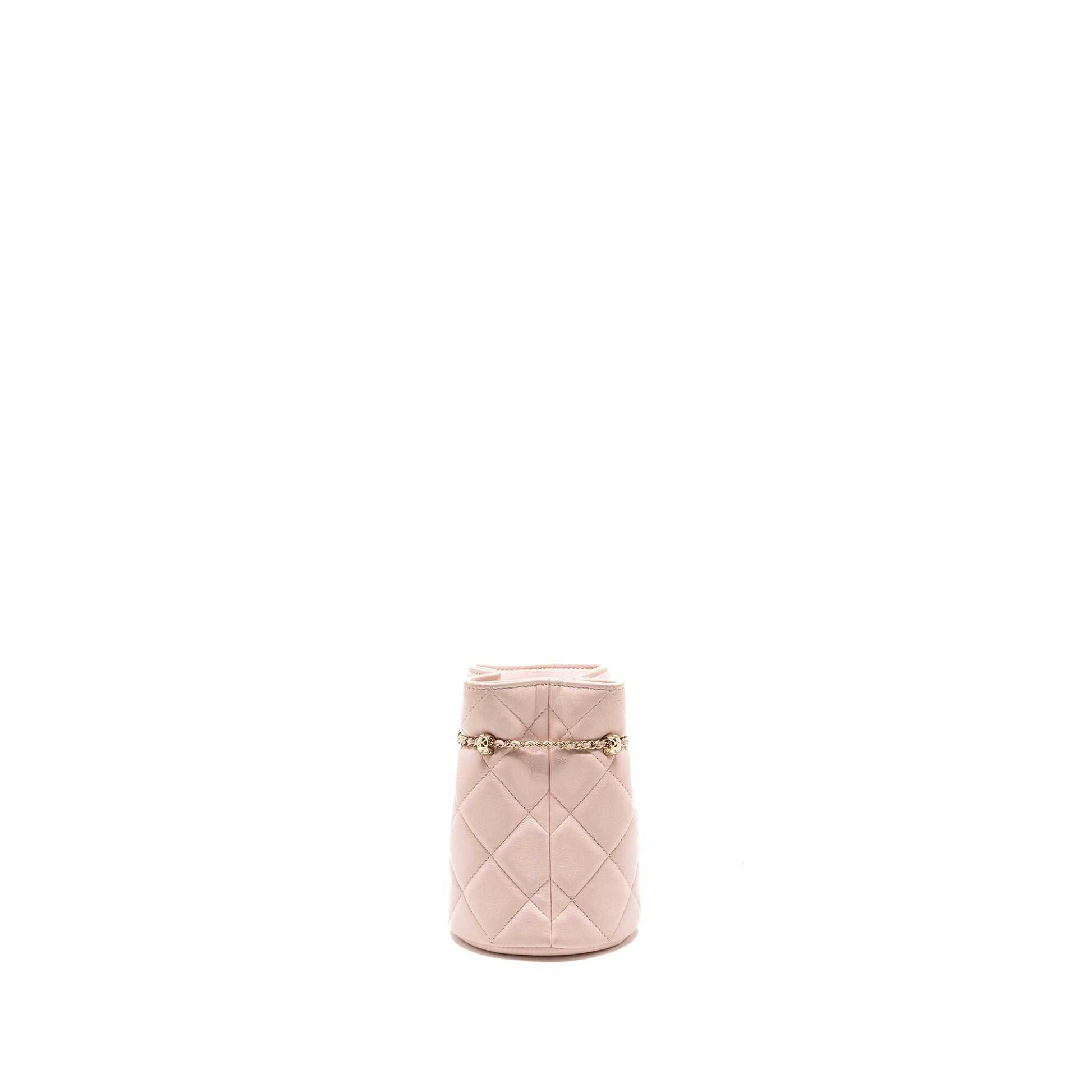 Chanel Drawstring Bucket Lambskin LGHW Pink Jewelry