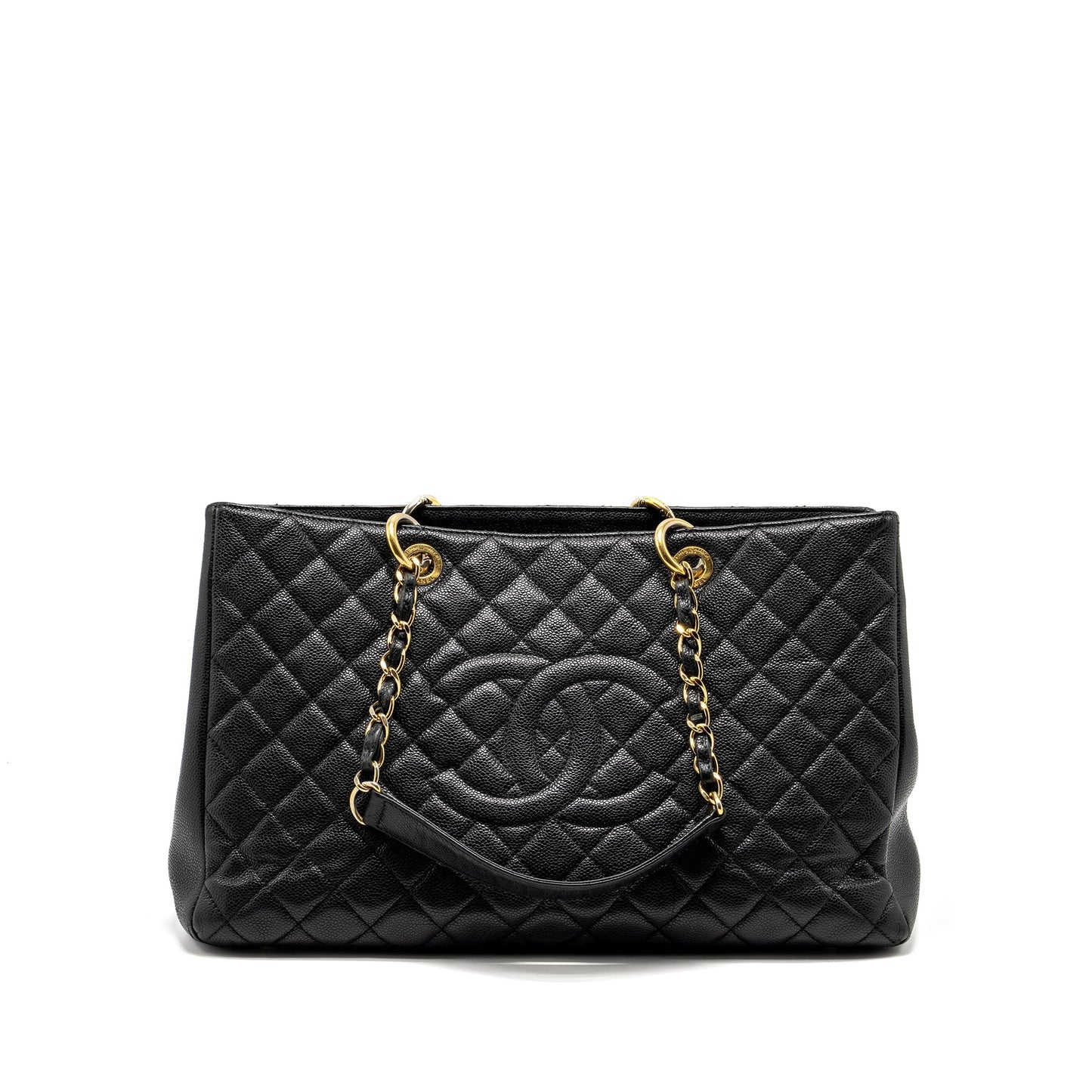 Chanel Grand Shopping XL Caviar GHW Black Tote Bag Black Ghw