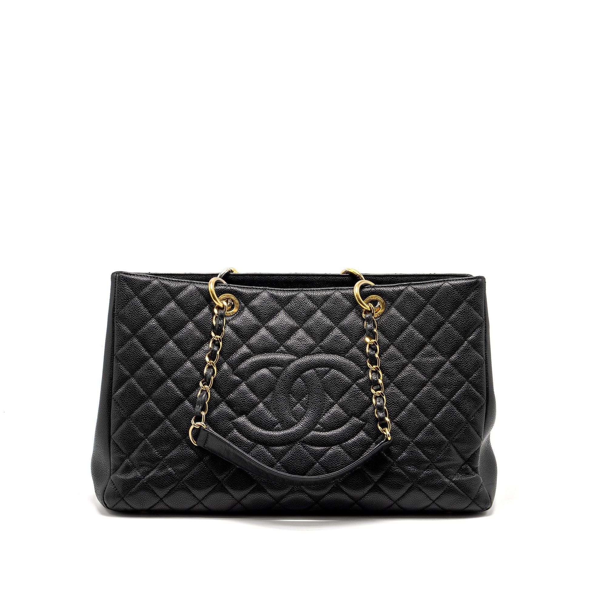 Chanel Grand Shopping XL Caviar GHW Black Tote Bag Black Ghw