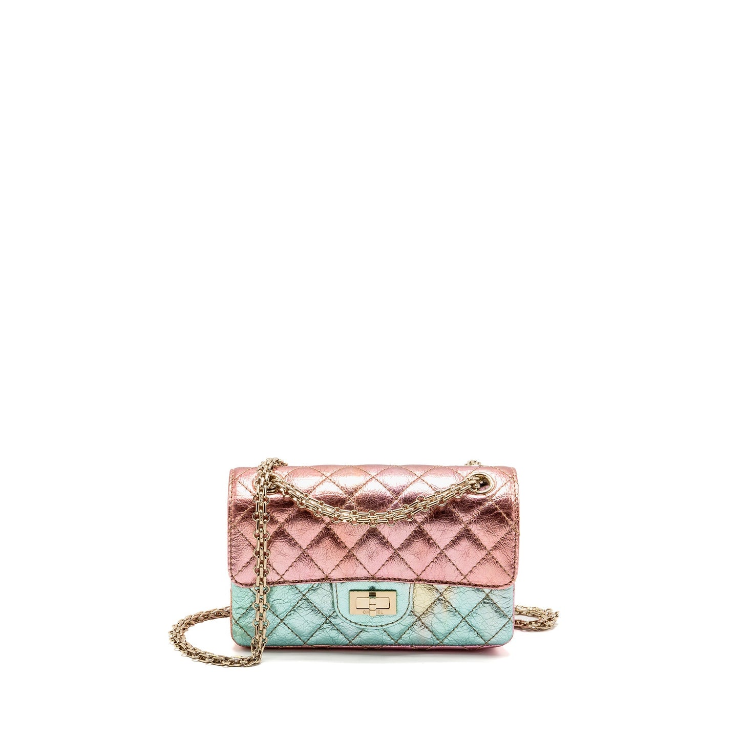 Chanel 20A 2.55 reissue flap goatskin rainbow Multicolor Leather Shoulder Bag
