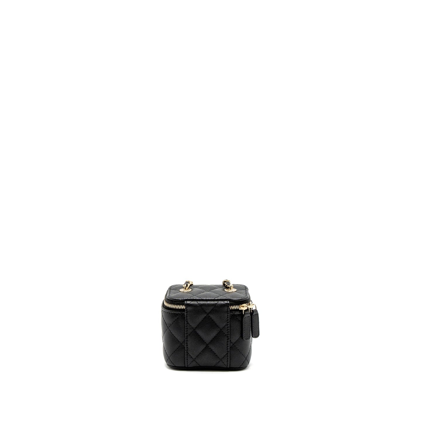 Chanel Vanity Caviar LGHW Microchip Black Mini Bag