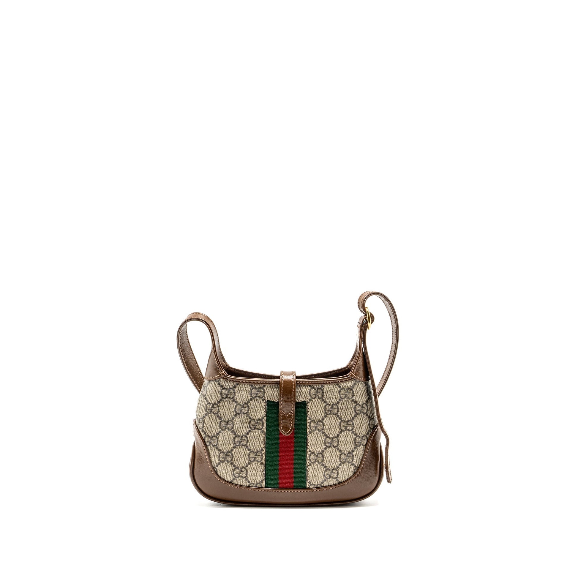 Gucci Jackie Shoulder Bag Supreme Calfskin Multicolour Canvas Brown Multicolour Ghw