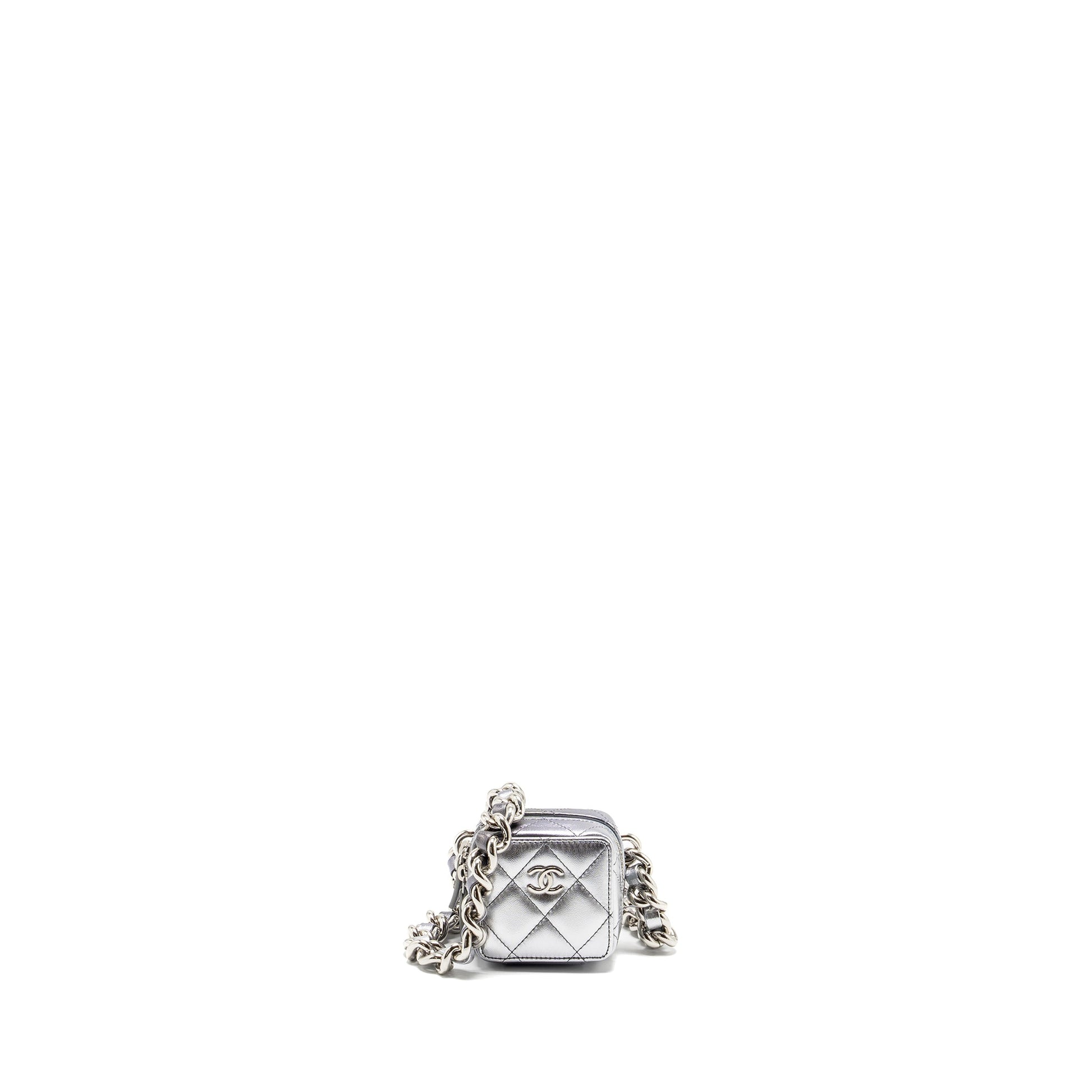 Chanel Vanity Giant lambskin Grey Mini Bag