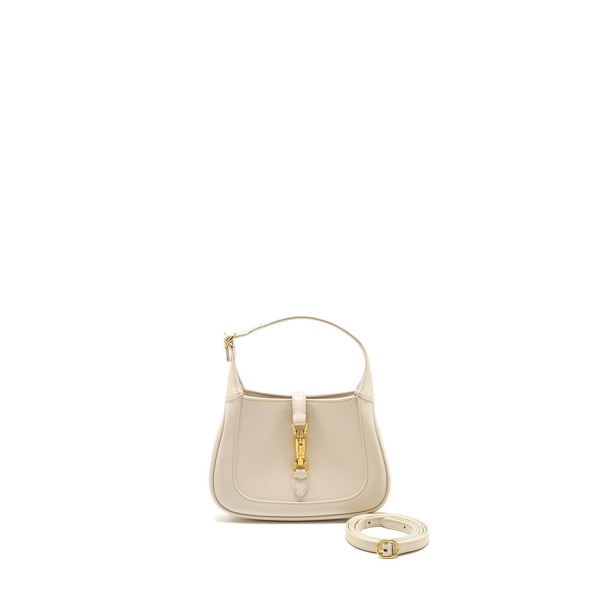 Gucci Jackie Shoulder Bag Calfskin White Mini Ghw 1
