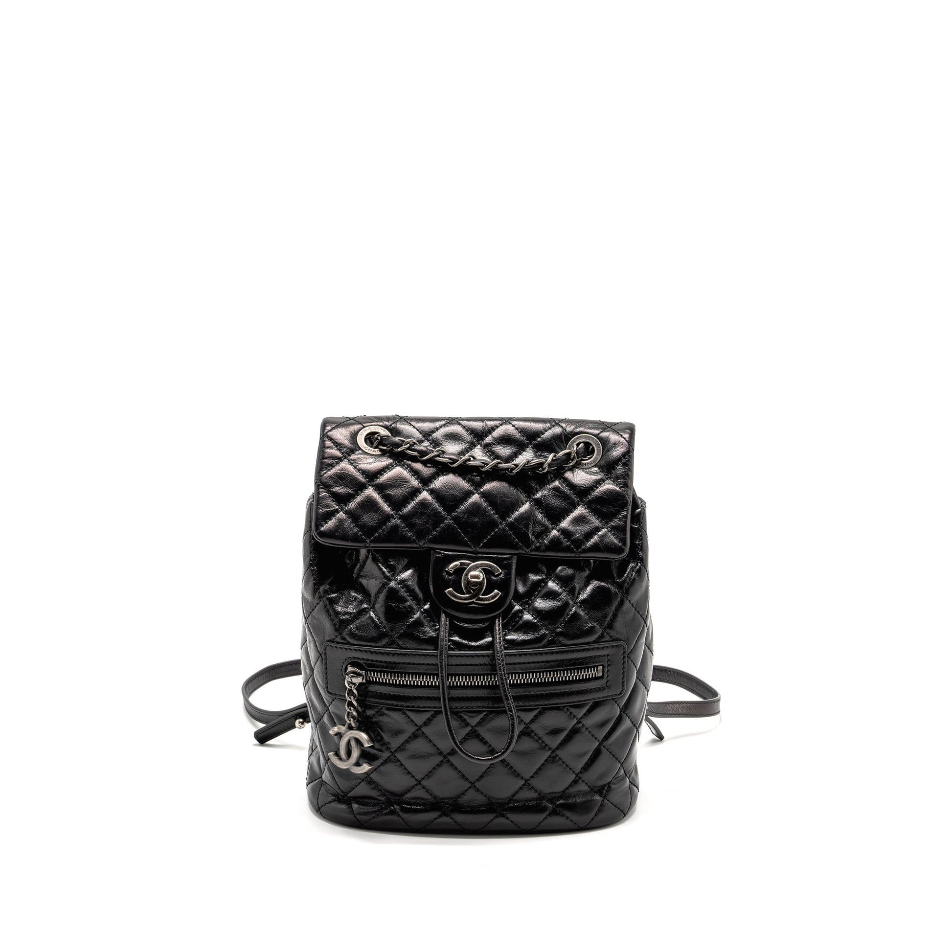 Chanel Mountain Backpack Quilted Calfskin Ruthenium Hardware Black