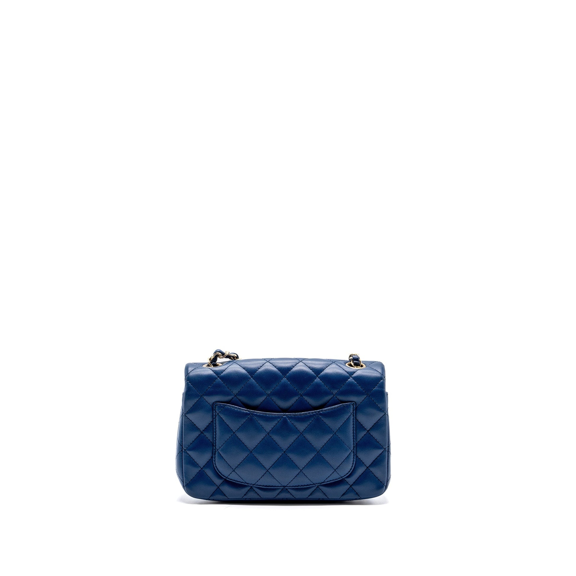Chanel rectangular flap lambskin LGHW Blue Shoulder Bag Lghw 2