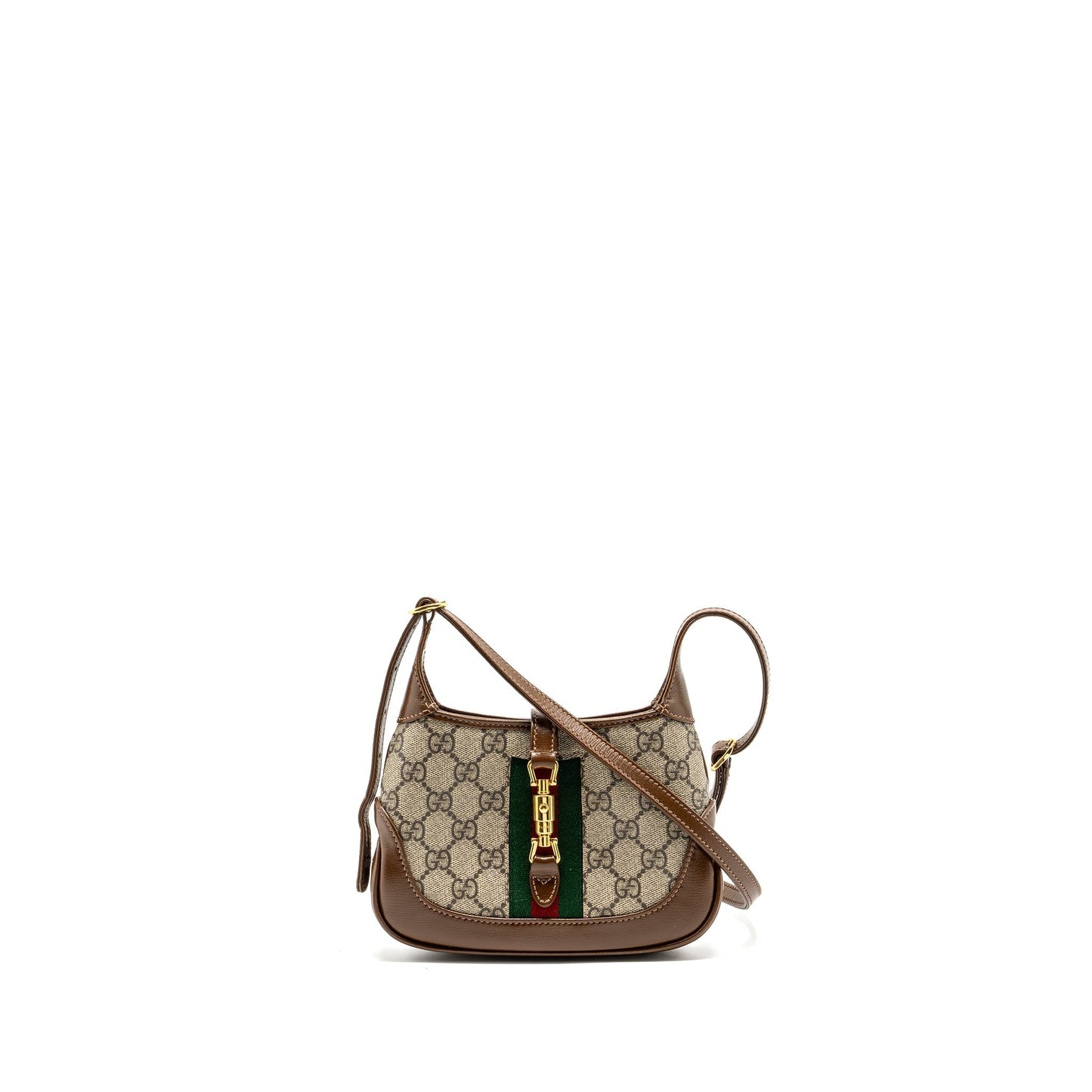 Gucci Jackie Shoulder Bag Supreme Calfskin Multicolour Canvas Brown Multicolour Ghw