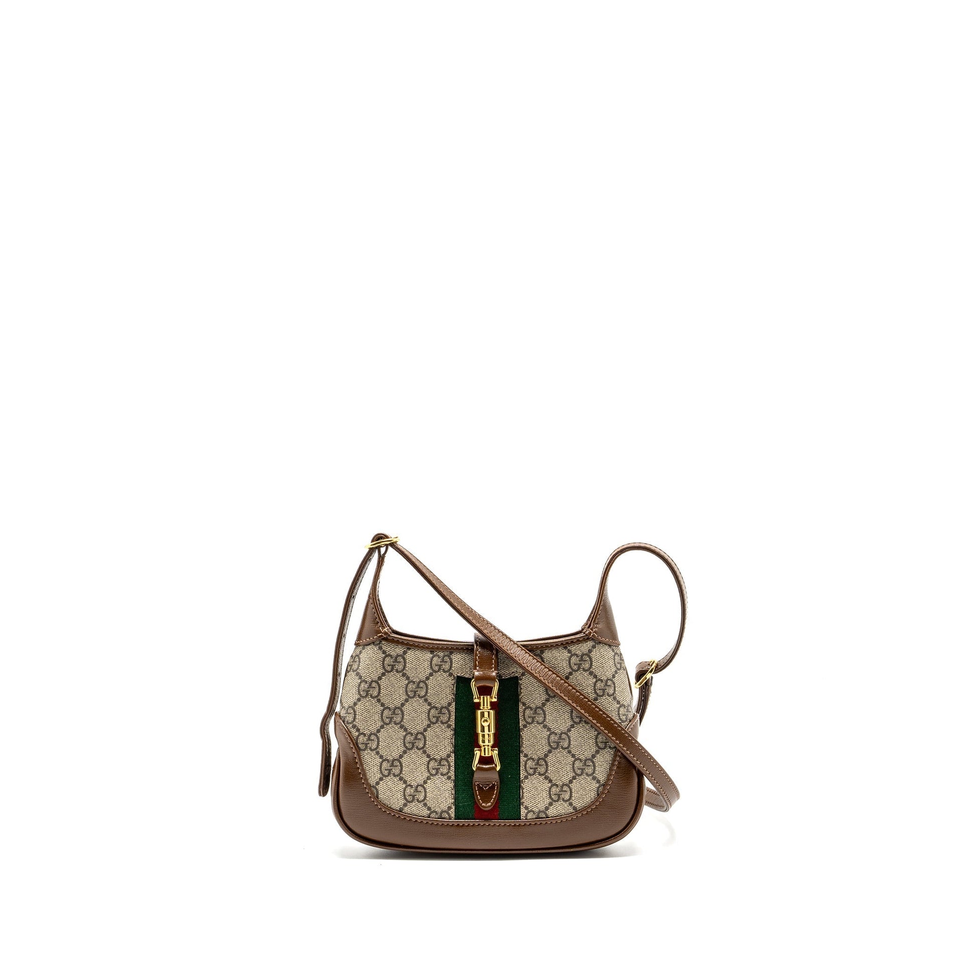 Gucci Jackie Shoulder Bag Supreme Calfskin Multicolour Canvas Brown Multicolour Ghw