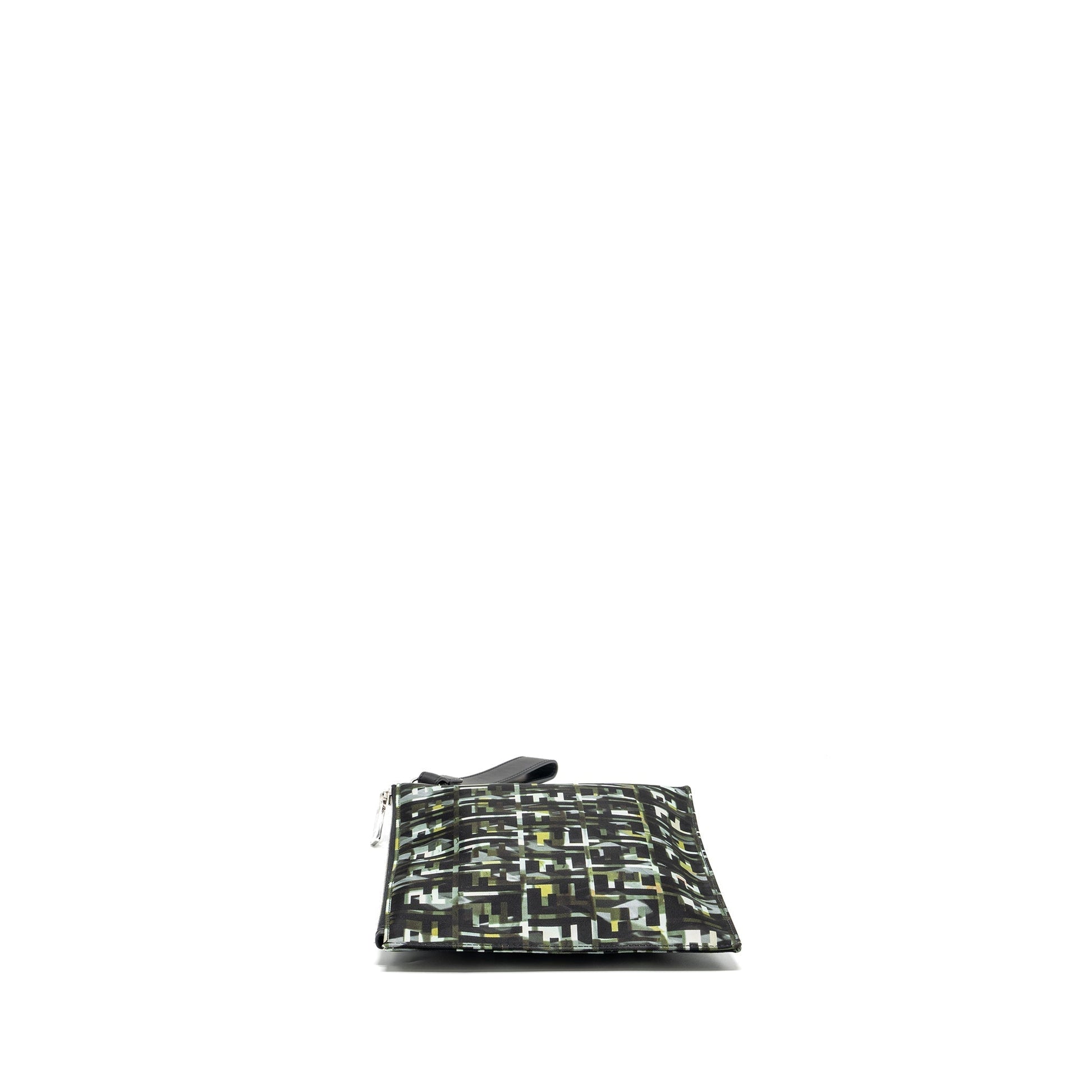Fendi Camouflage Clutch Multicolour Leather Nylon Clutch Bag