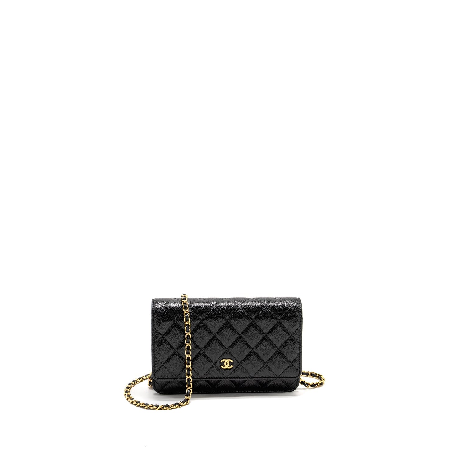 Chanel Classic On Caviar GHW Black Wallet Case Ghw 18