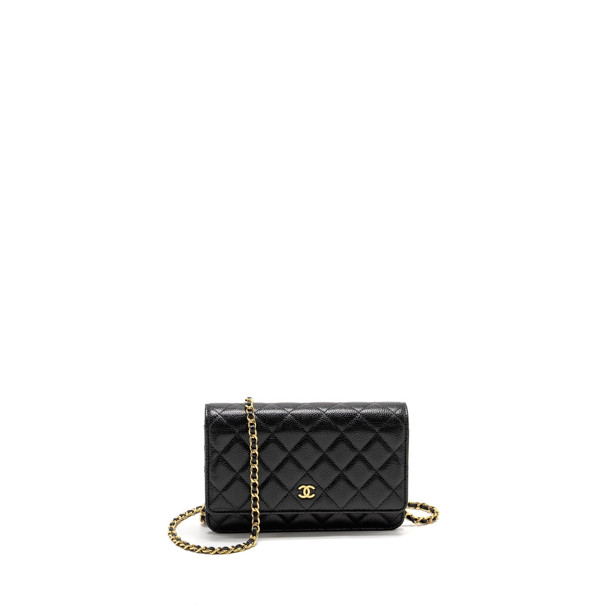 Chanel Classic On Caviar GHW Black Wallet Case Ghw 18