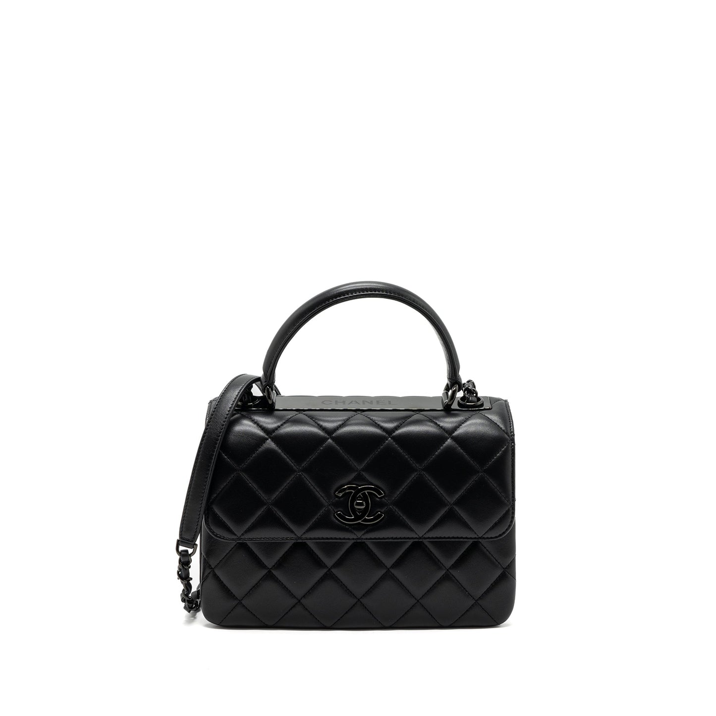 Chanel Trendy CC Flap Lambskin So microchip Black Small Shoulder Bag