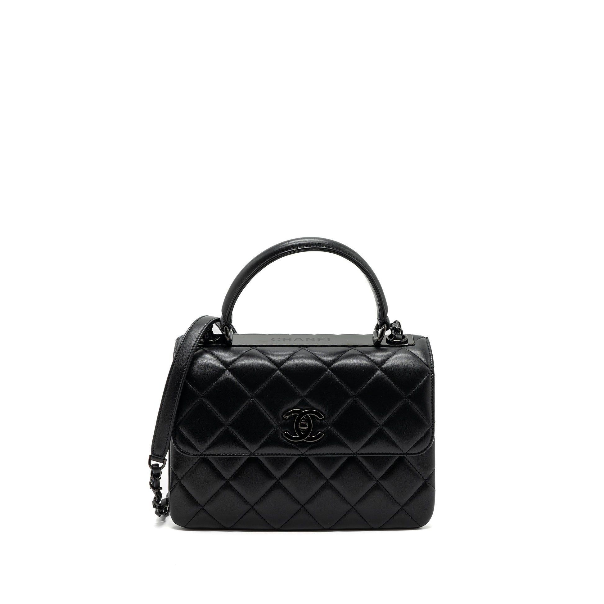 Chanel Trendy CC Flap Lambskin So microchip Black Small Shoulder Bag