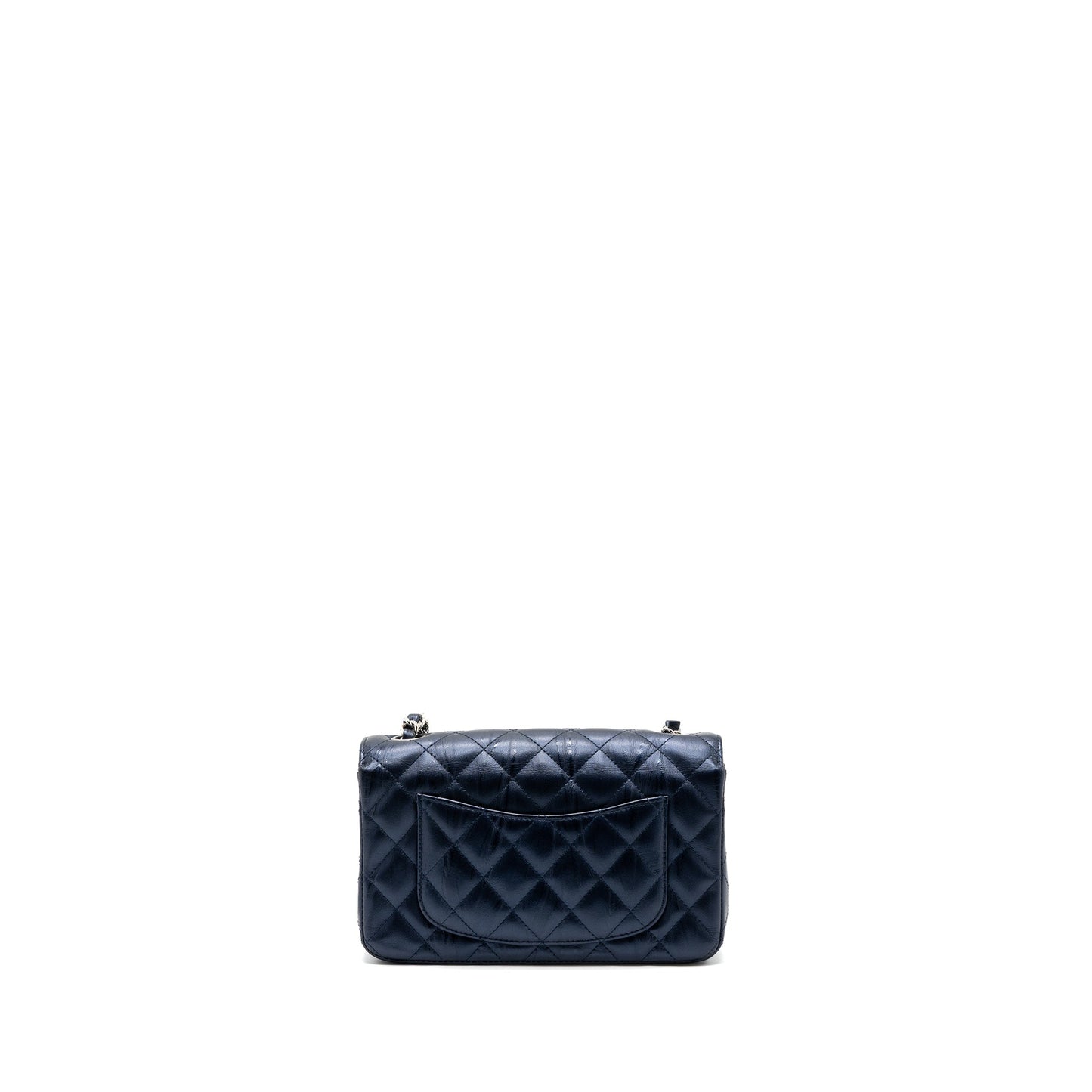 Chanel rectangular flap calfskin limited dark SHW Blue Shoulder Bag