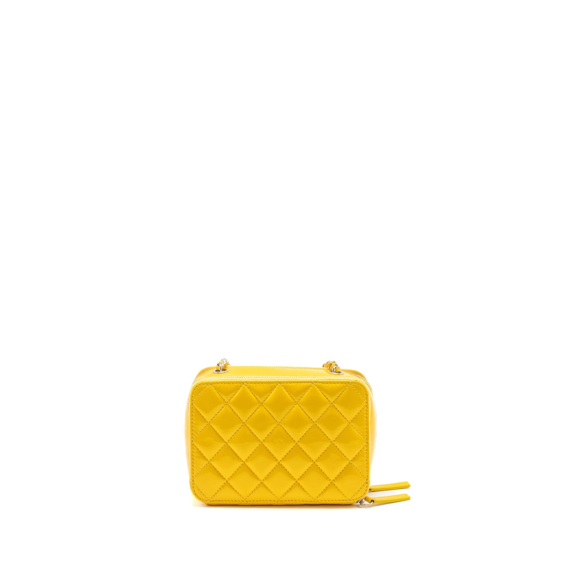 Chanel Pocket Box Camera Patent Yellow SHW Crossbody Bag
