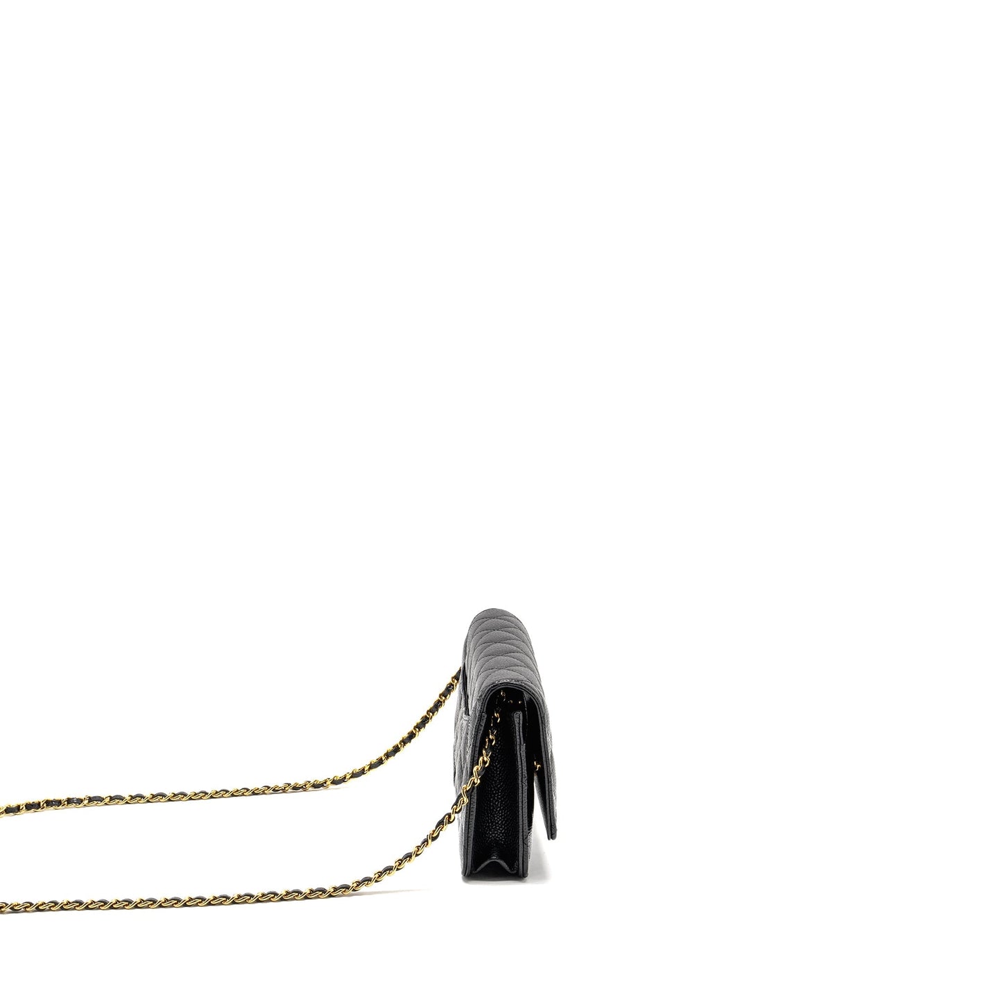 Chanel Classic On Caviar GHW Black Wallet Case Ghw 18