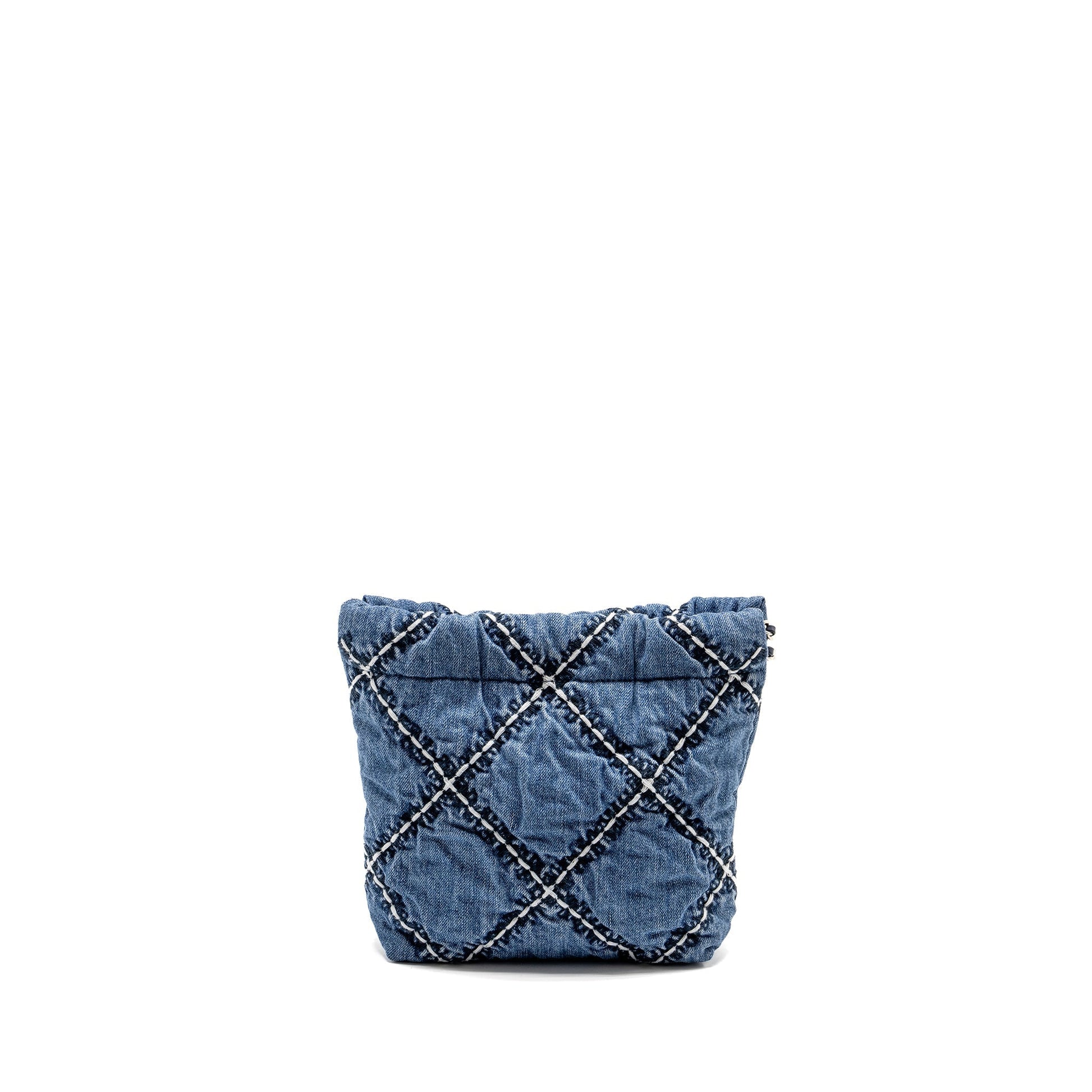 Chanel 22 Denim Light SHW microchip Blue Mini Bag