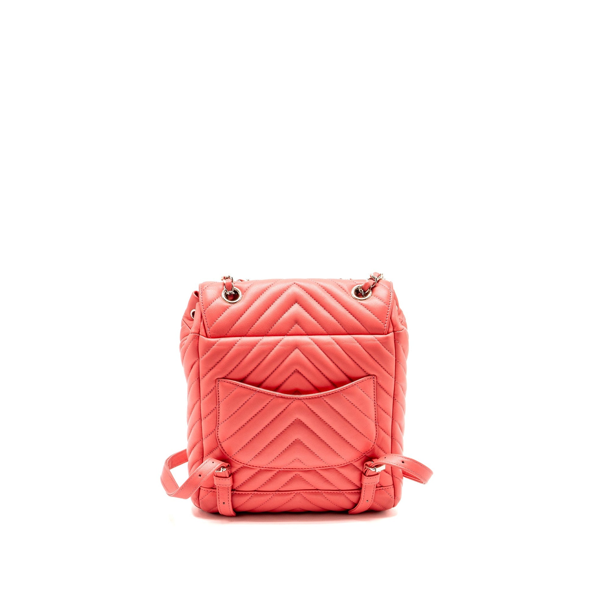 Chanel Urban Spirit Backpack Chevron Calfskin SHW Pink Small