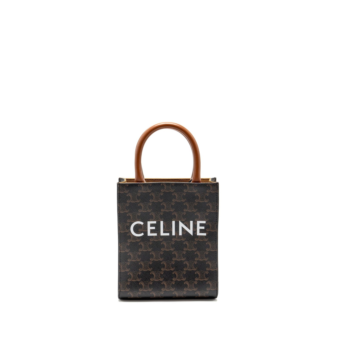 Celine Vertical Cabas Triomphe Handbag Canvas Mini Travel Bag
