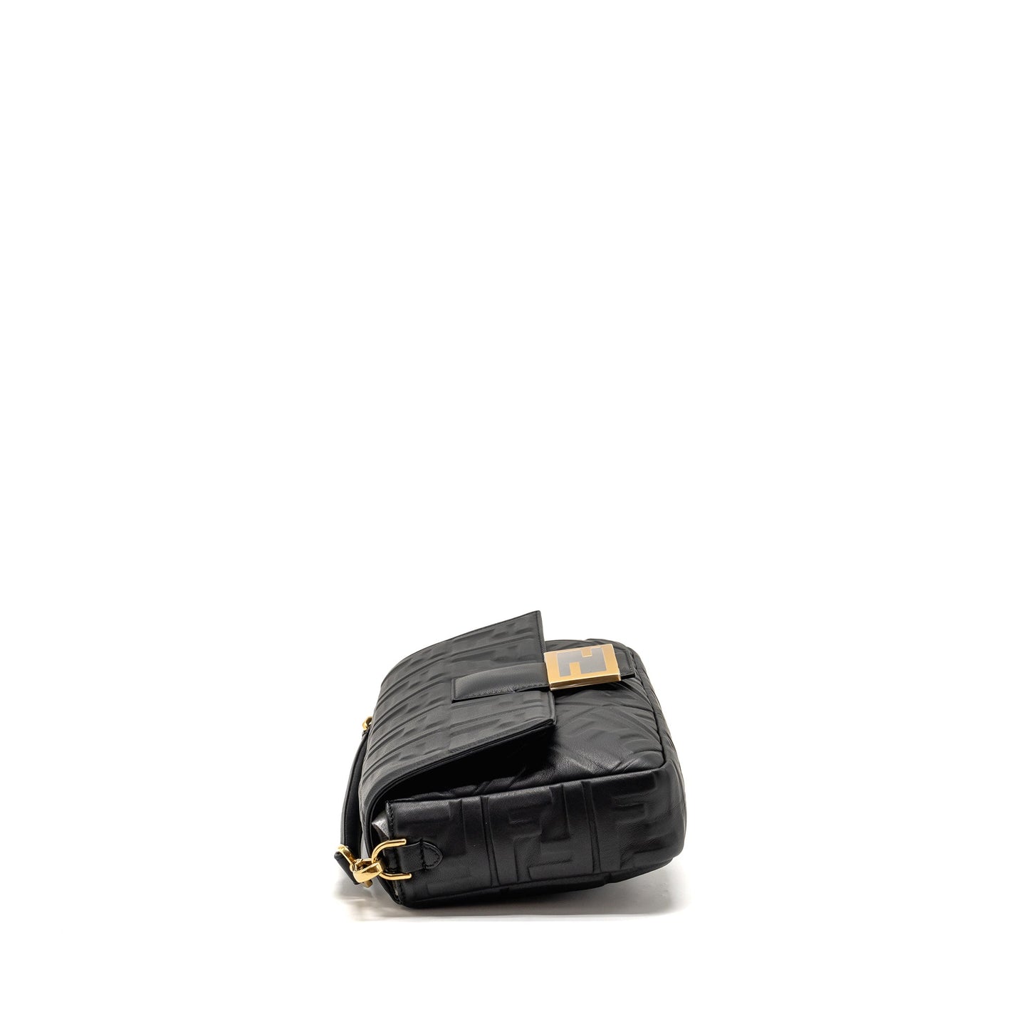Fendi Baguette Purse Nappa Black Large Shoulder Bag