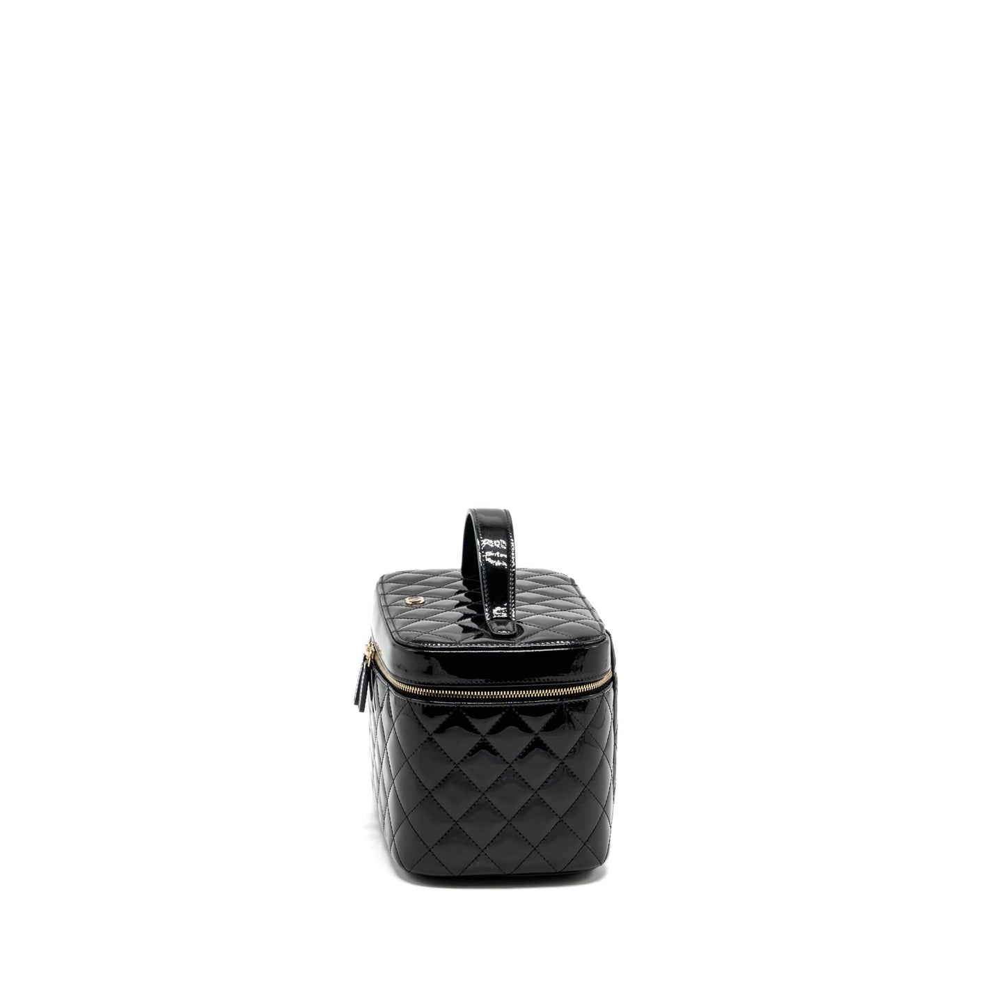 Chanel top handle vanity patent LGHW Black Handbag