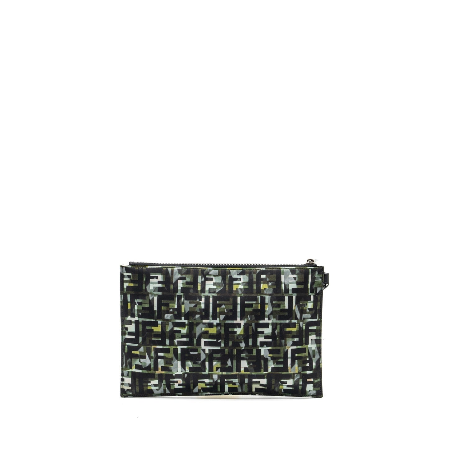 Fendi Camouflage Clutch Multicolour Leather Nylon Clutch Bag