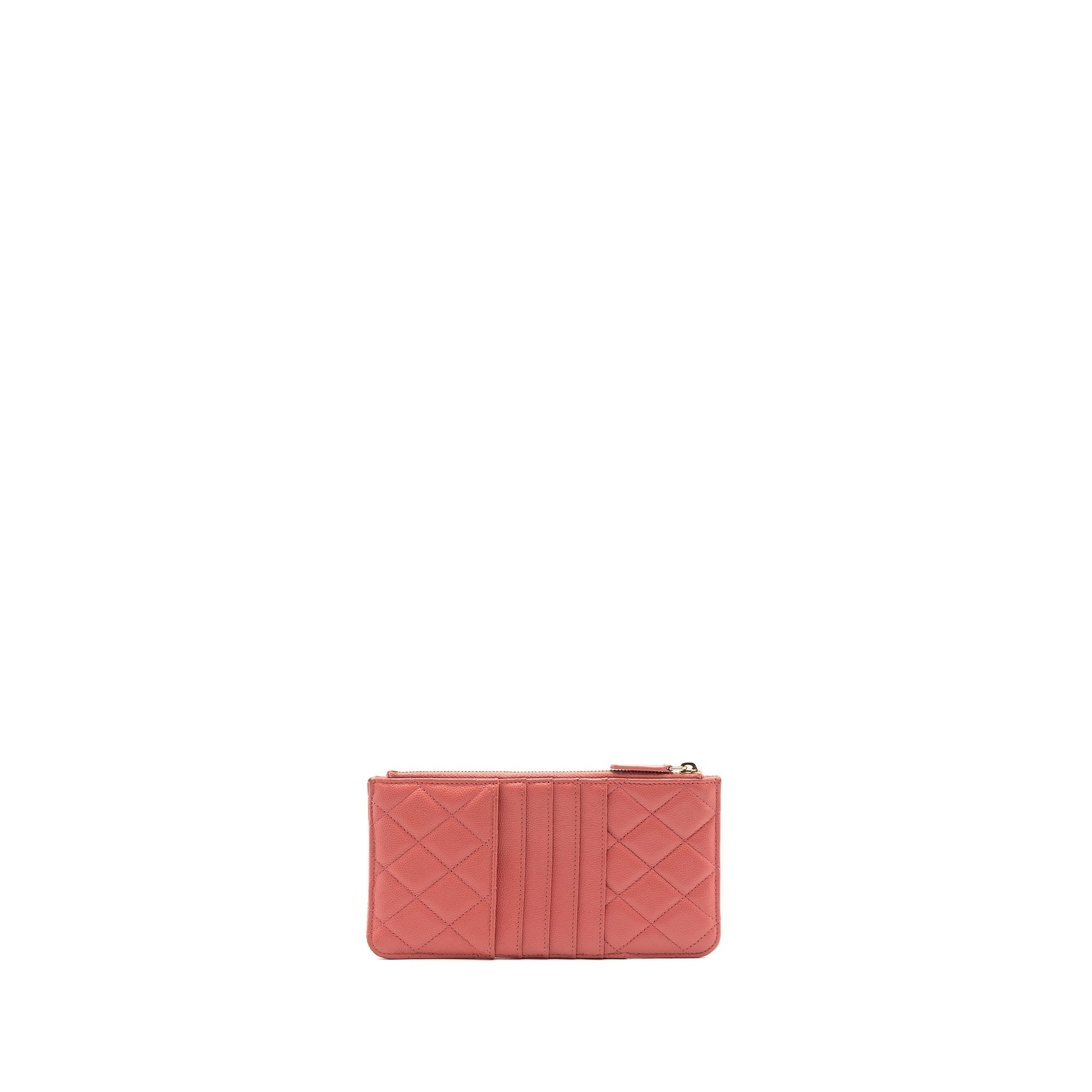 Chanel Phone Card Holder Caviar LGHW Pink Wallet Case