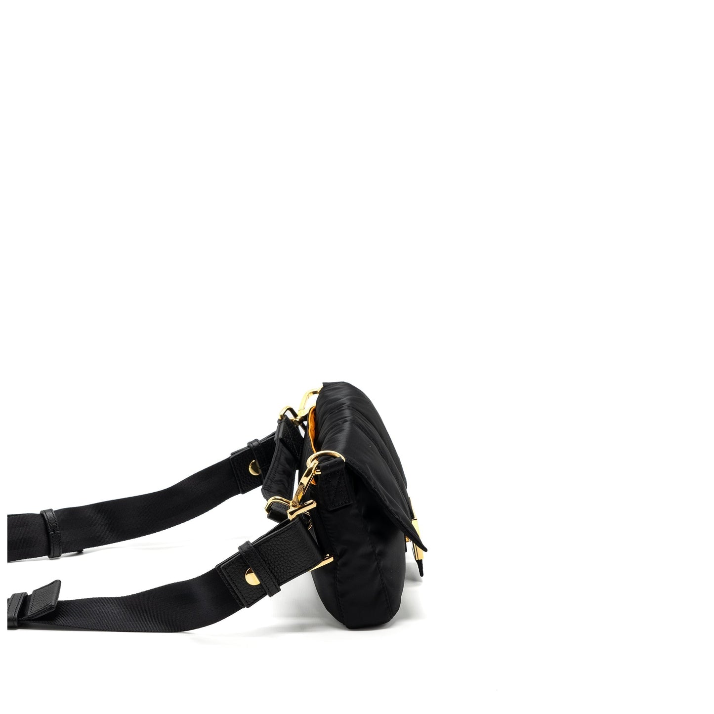 Fendi Regular Baguette Handbag Nylon Black Shoulder Bag