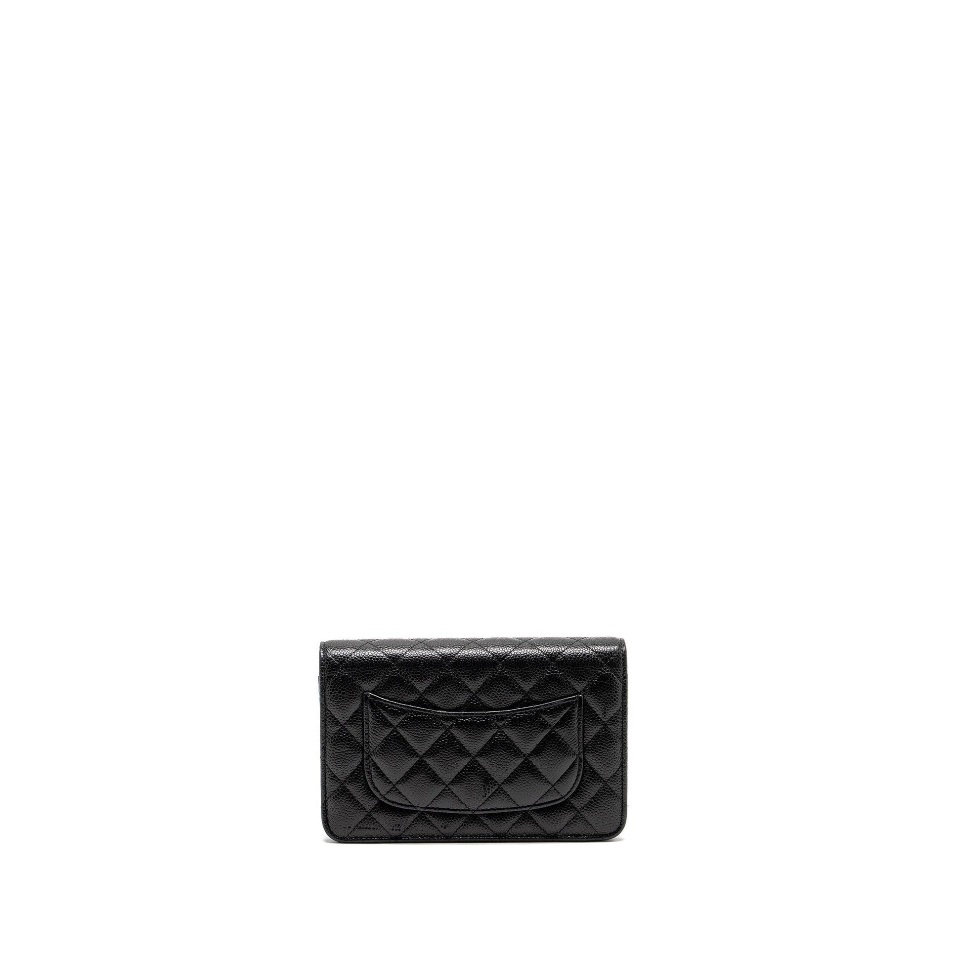 Chanel Classic On Caviar GHW Black Wallet Case Ghw 18