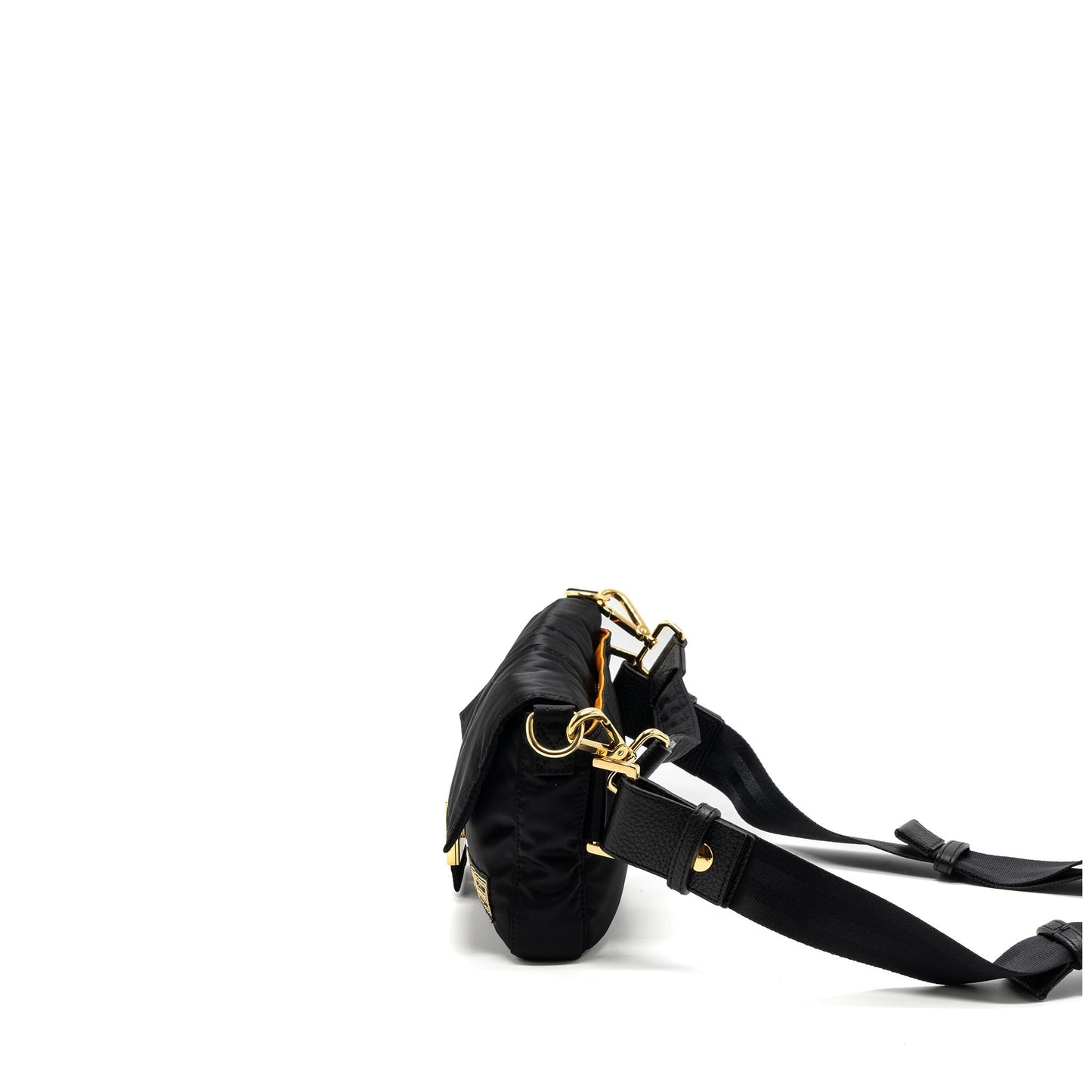 Fendi Regular Baguette Handbag Nylon Black Shoulder Bag
